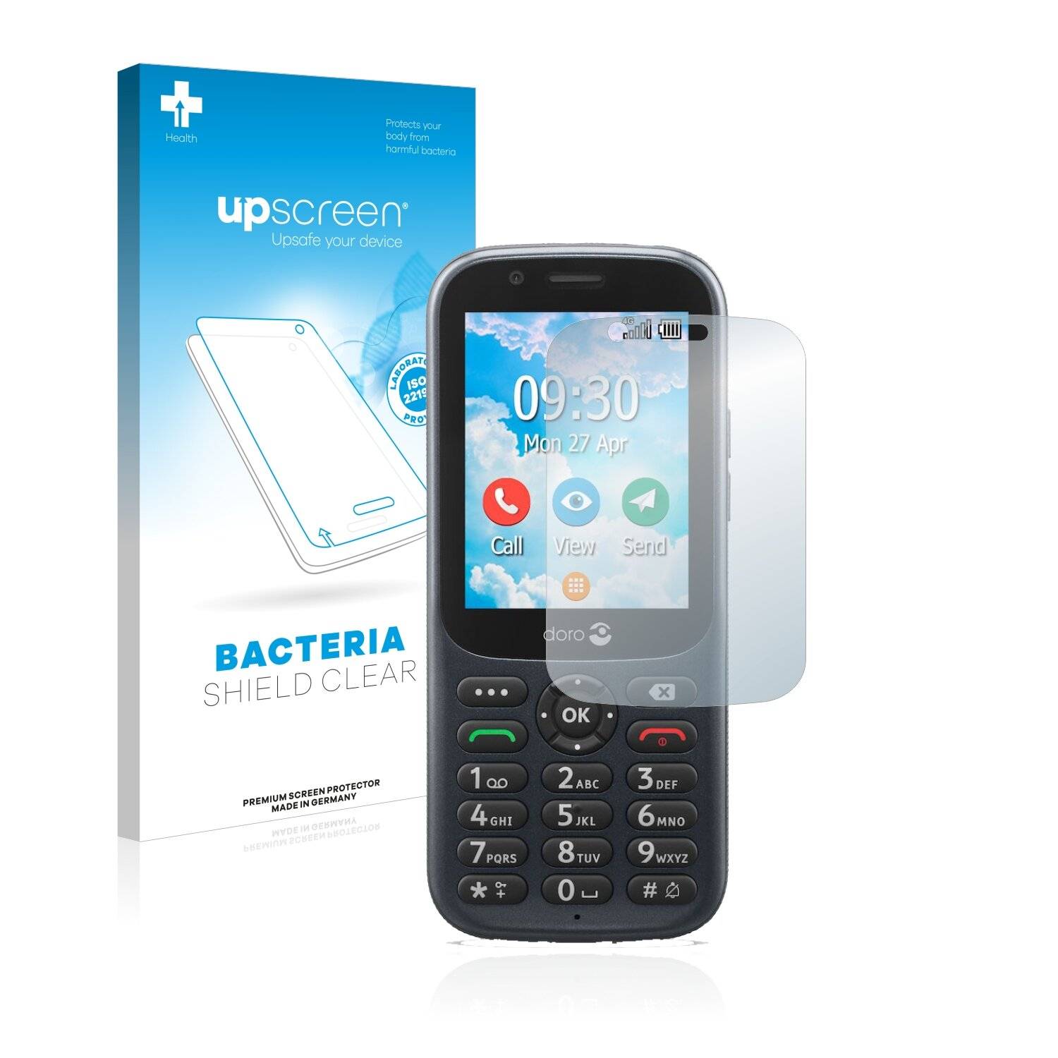 upscreen Bacteria Shield Clear Premium Antibakterielle Displayschutzfolie für Doro