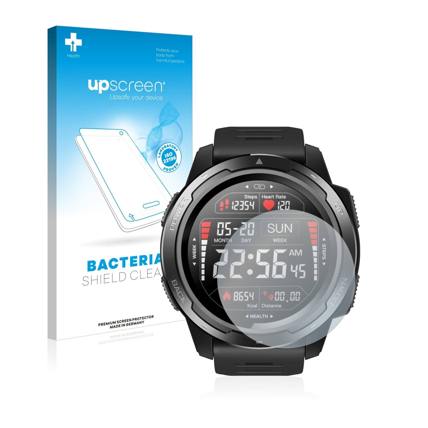 upscreen Bacteria Shield Clear Premium Antibakterielle Displayschutzfolie für Zeblaze Vibe