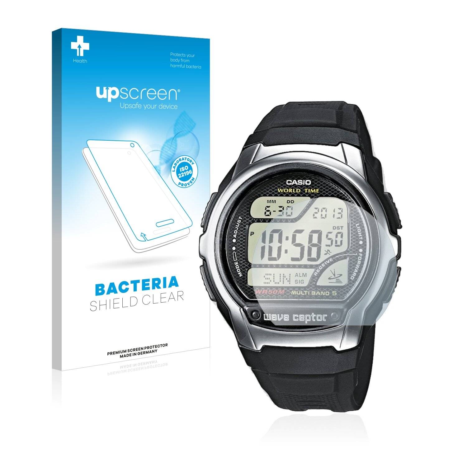 upscreen Bacteria Shield Clear Premium Antibakterielle Displayschutzfolie für Casio