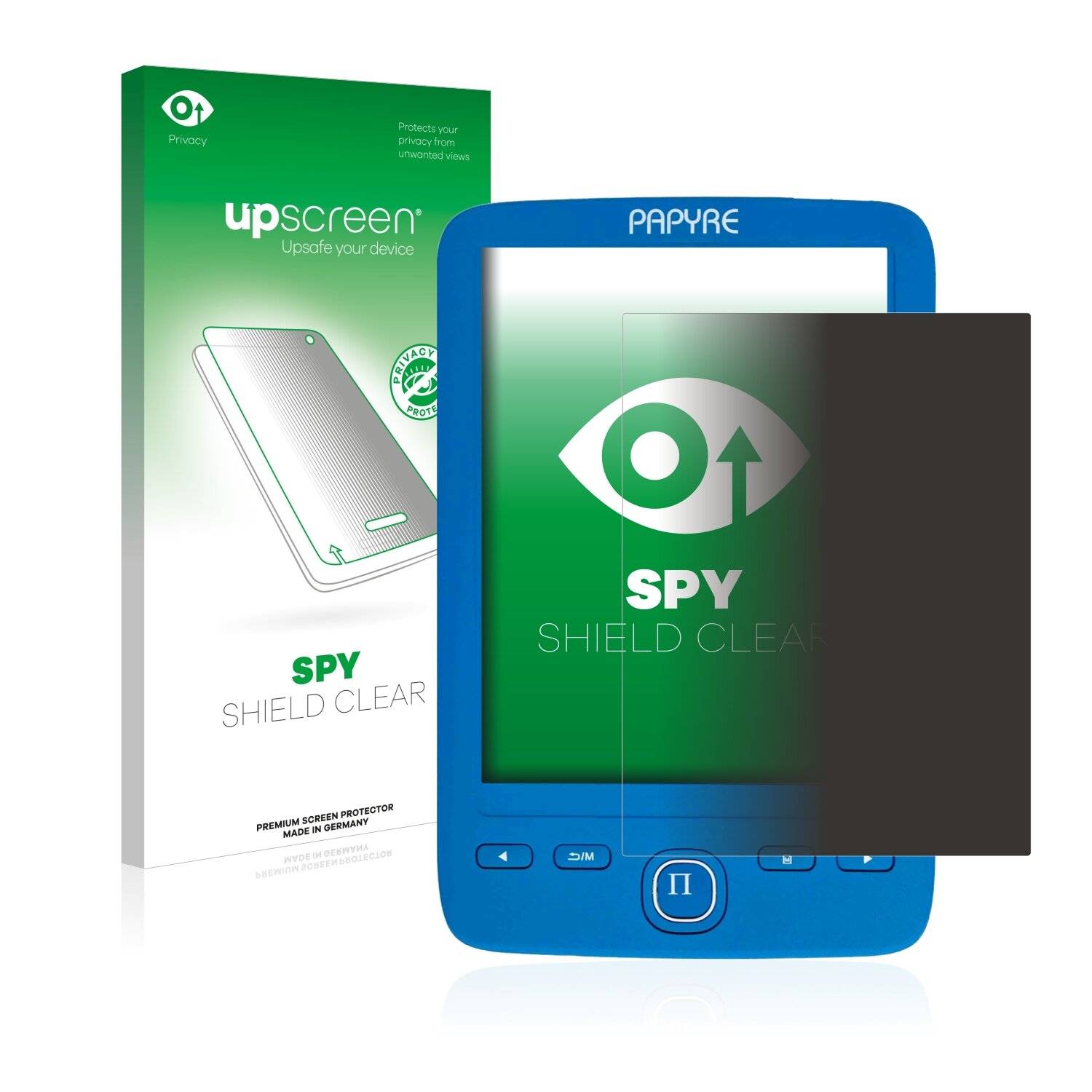 upscreen Spy Shield Clear Premium Blickschutzfolie für Grammata Papyre