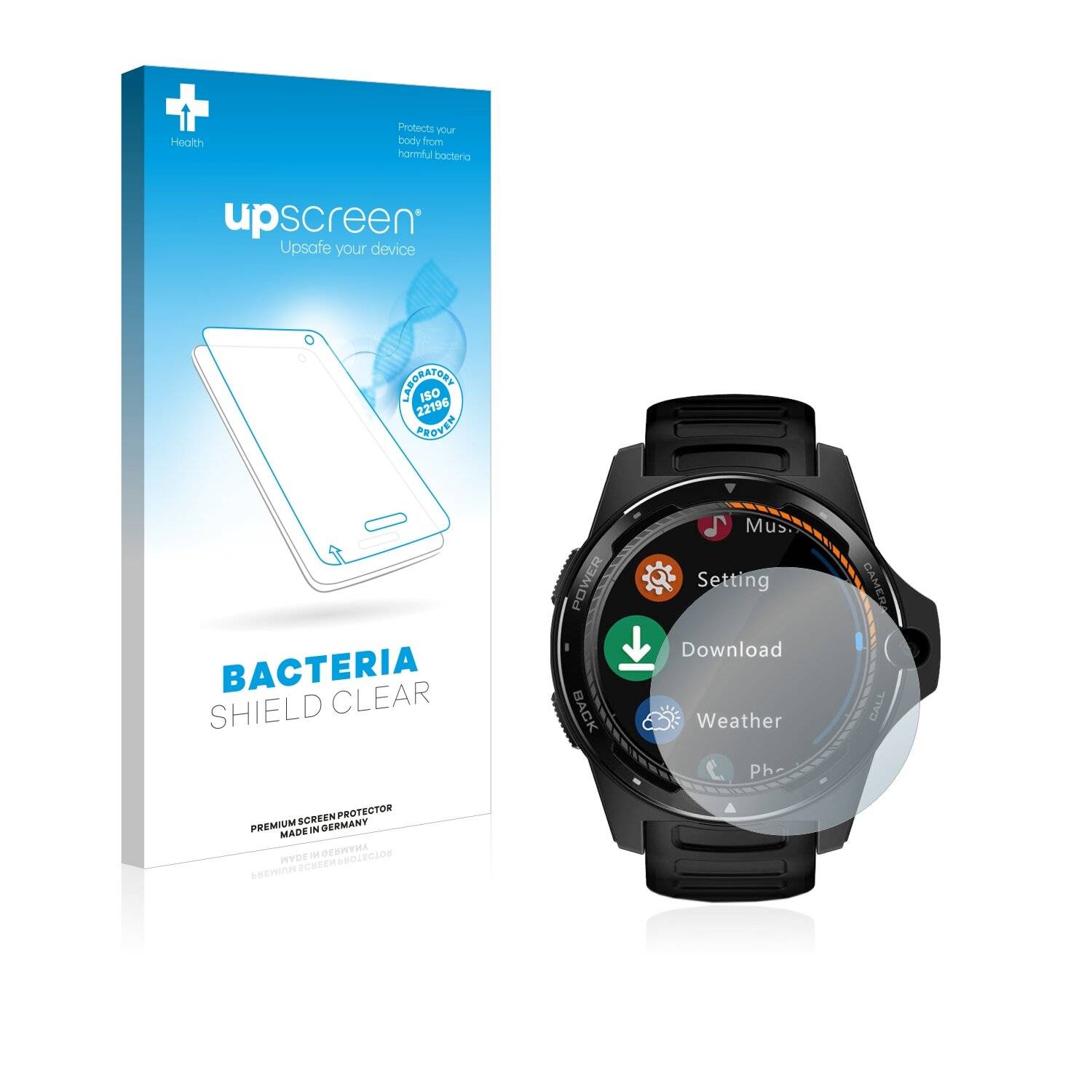 upscreen Bacteria Shield Clear Premium Antibakterielle Displayschutzfolie für Zeblaze Thor