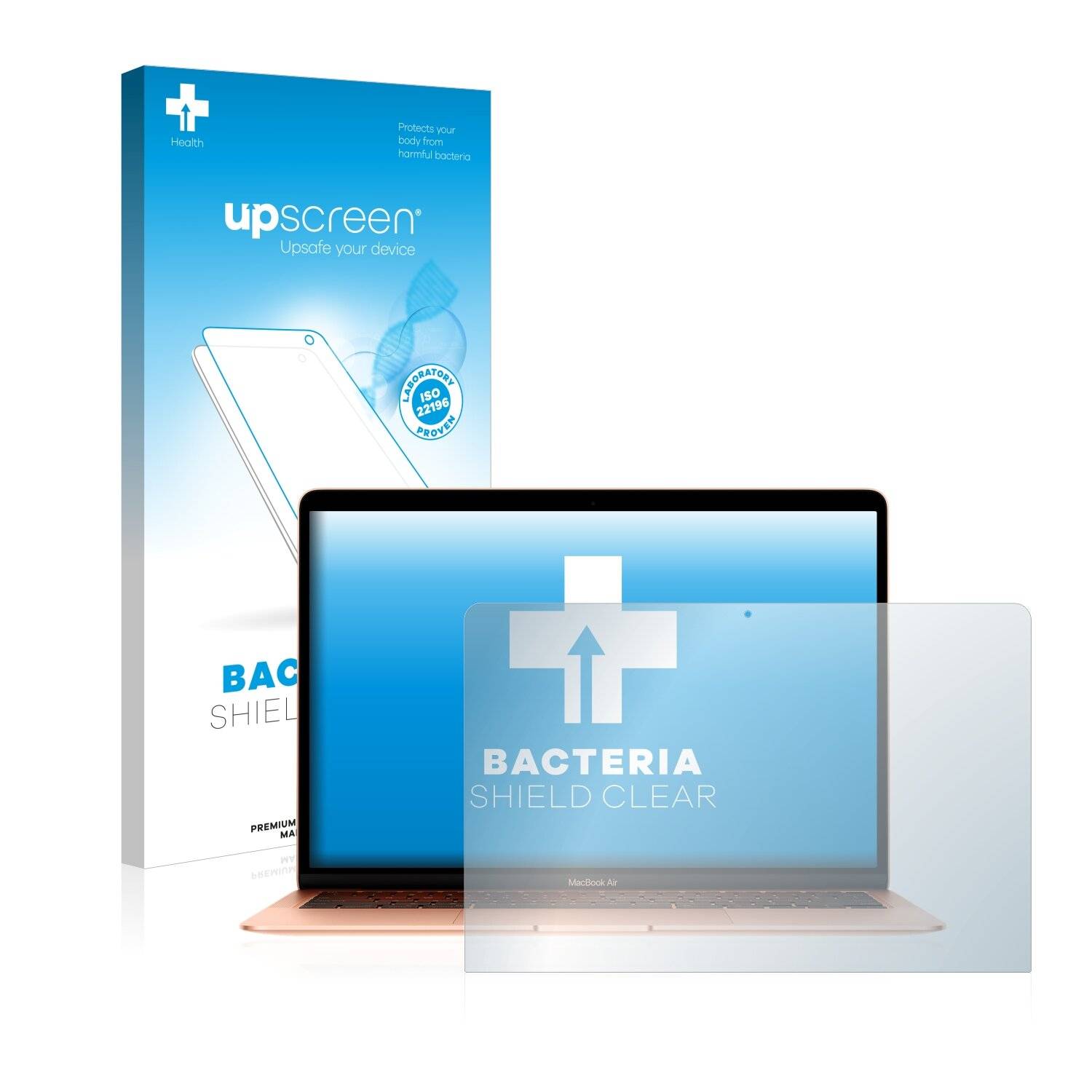 upscreen Bacteria Shield Clear Premium Antibakterielle Displayschutzfolie für Apple MacBook