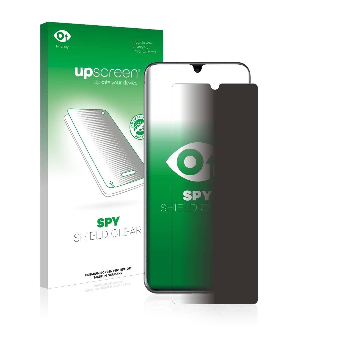 upscreen Spy Shield Clear Premium Blickschutzfolie für ZTE Blade 20 Pro