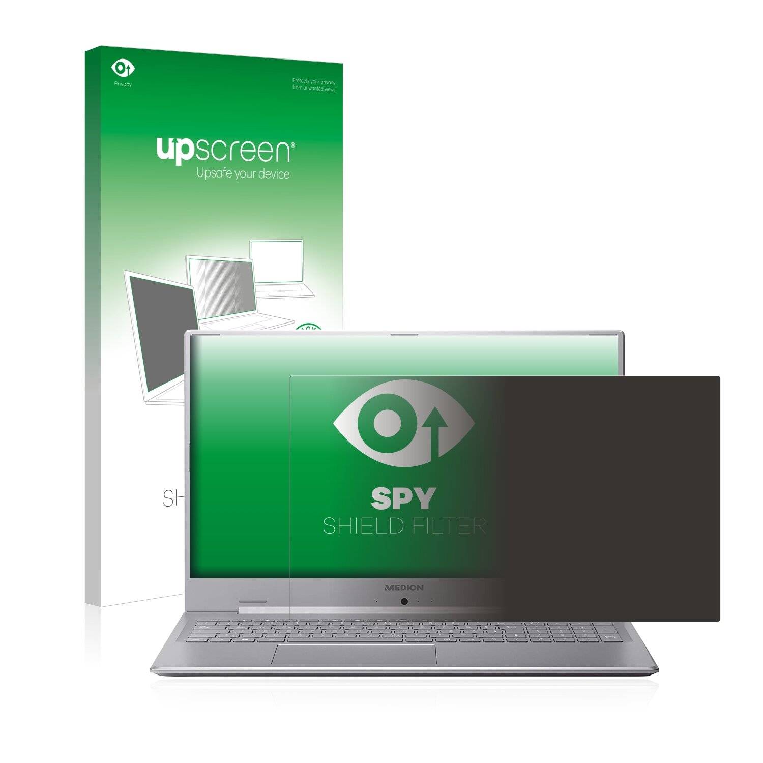 upscreen Spy Shield Filter Premium Blickschutzfilter für Medion Akoya