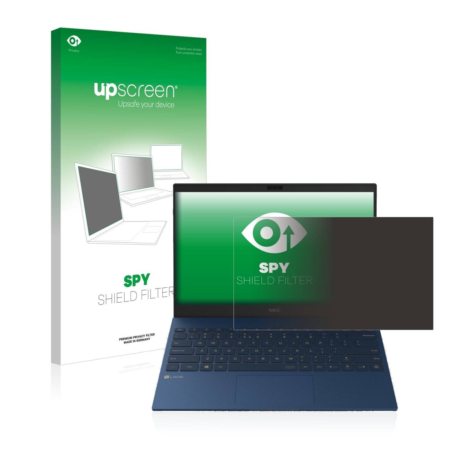 upscreen Spy Shield Filter Premium Blickschutzfilter für Lenovo Nec Lavie Pro