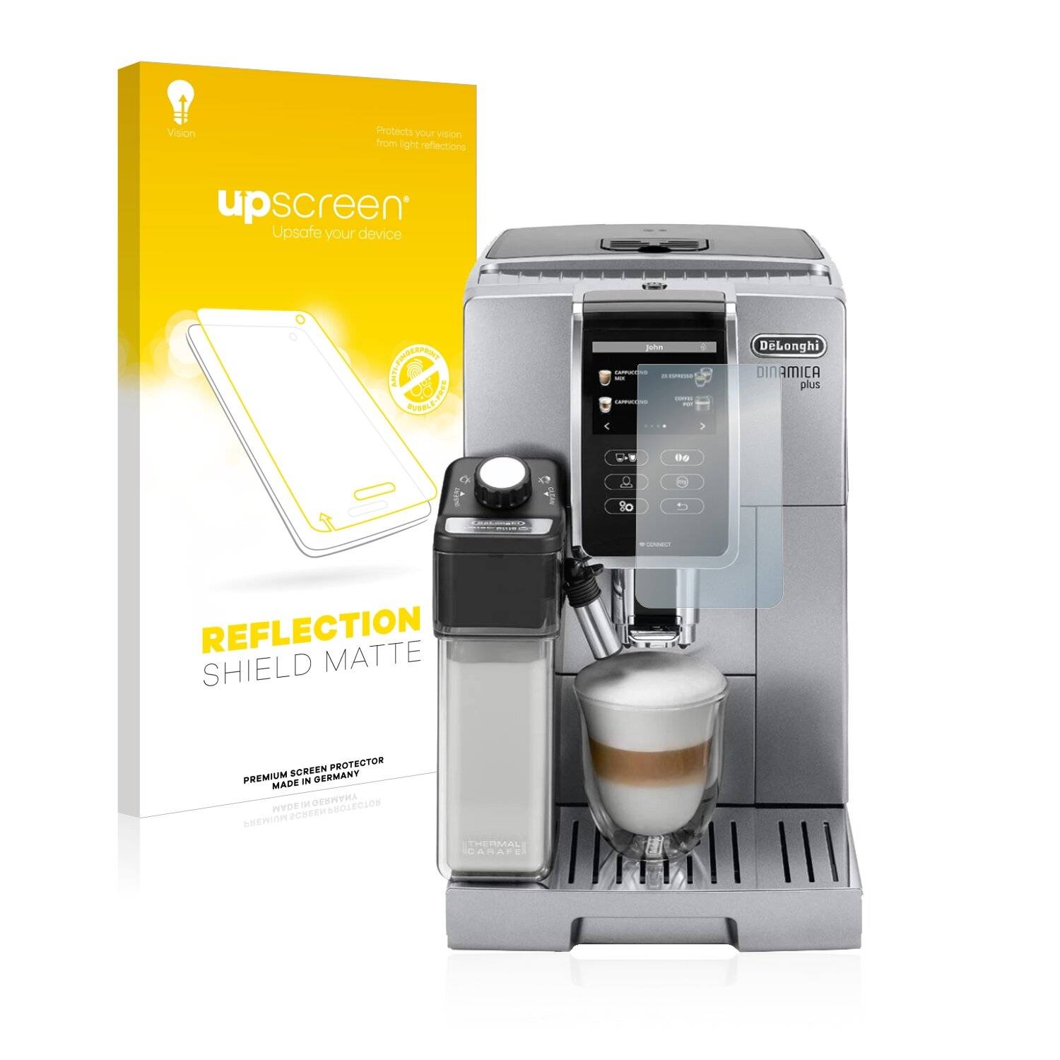upscreen Reflection Shield Matte Premium Displayschutzfolie für DeLonghi Dinamica Plus