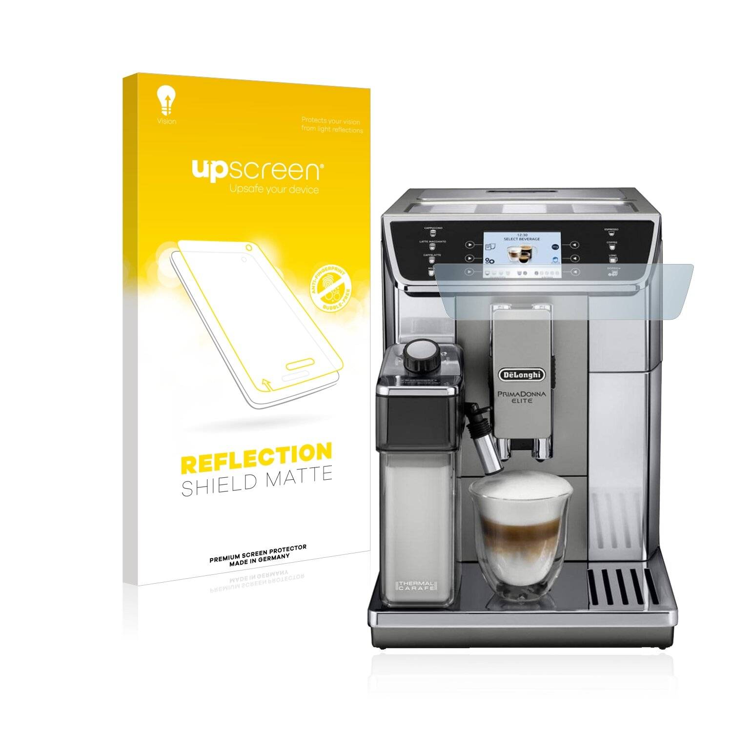 upscreen Reflection Shield Matte Premium Displayschutzfolie für DeLonghi Primadonna Elite