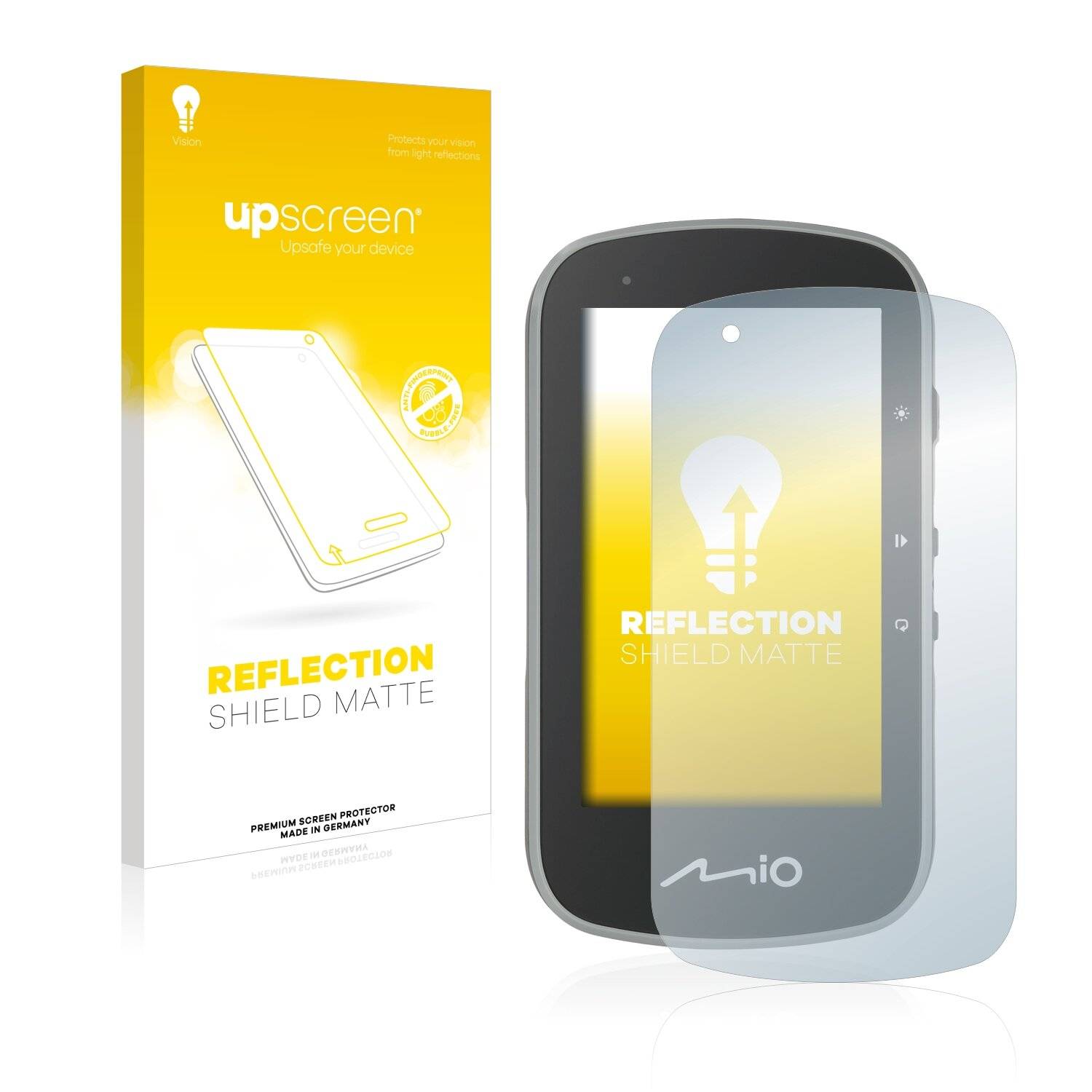 upscreen Reflection Shield Matte Premium Displayschutzfolie für Mitac Mio Cyclo Discover