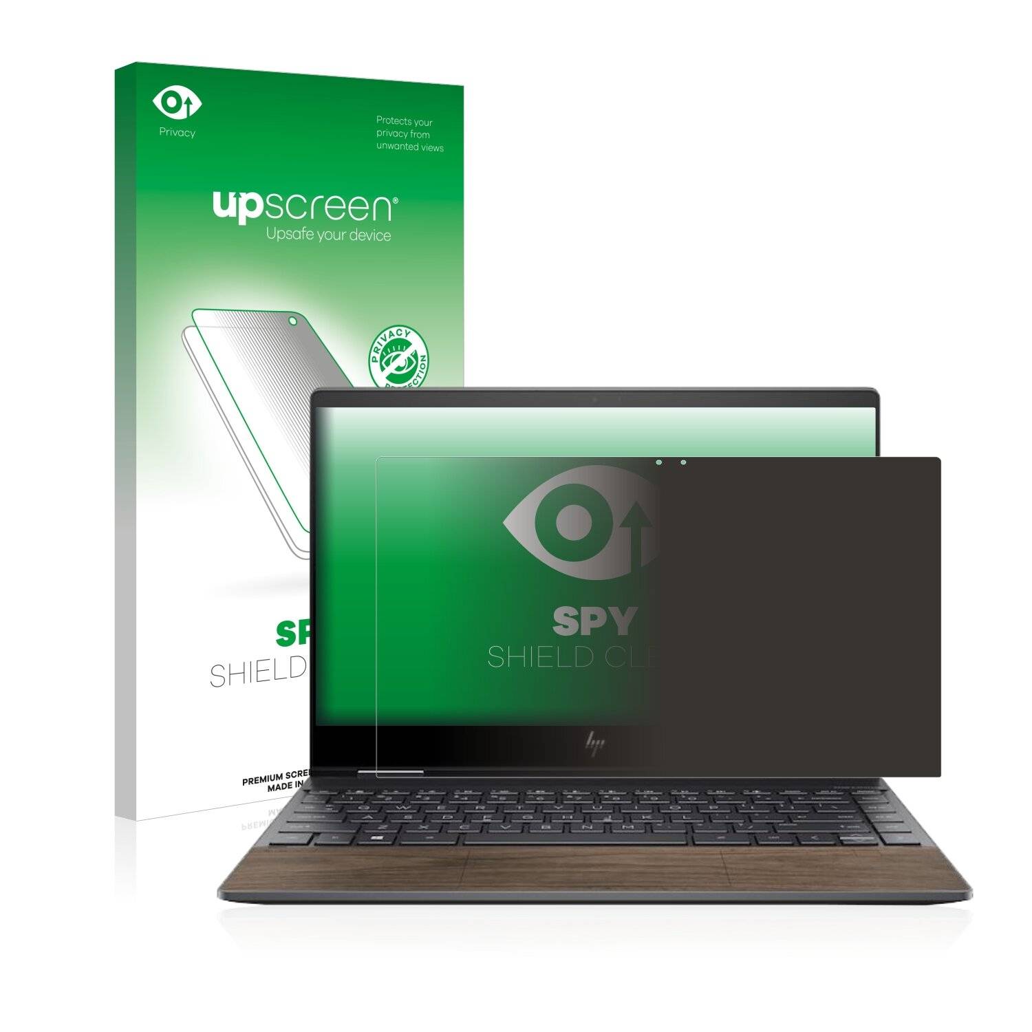 upscreen Spy Shield Clear Premium Blickschutzfolie für HP Envy x360 13 Wood