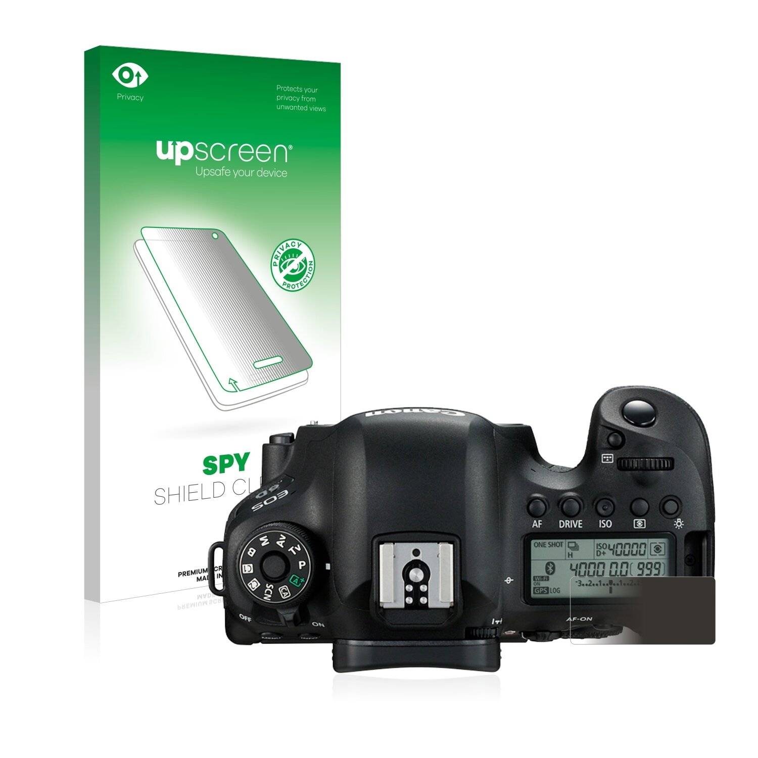 upscreen Spy Shield Clear Premium Blickschutzfolie für Canon EOS 6D