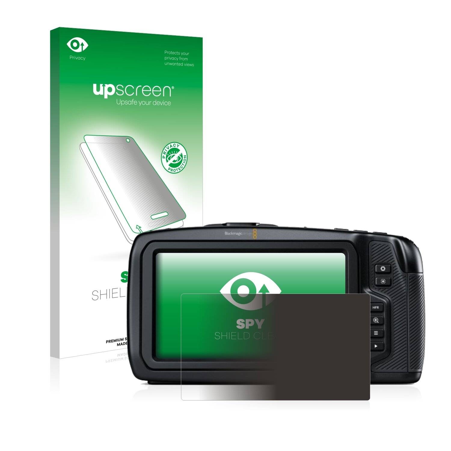 upscreen Spy Shield Clear Premium Blickschutzfolie für Blackmagic Pocket Cinema Camera