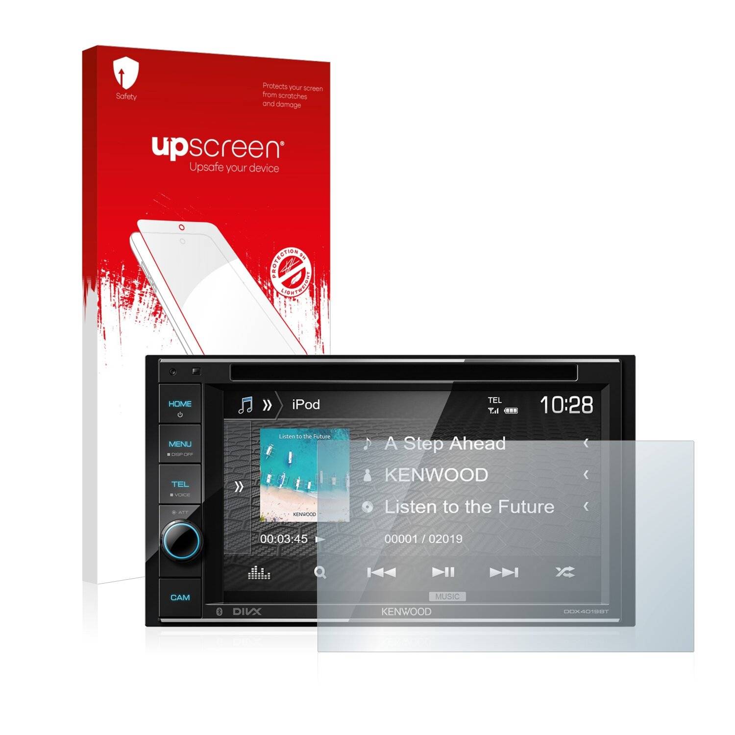 upscreen Hybrid Glass Clear Premium Schutzglas Folie für Kenwood