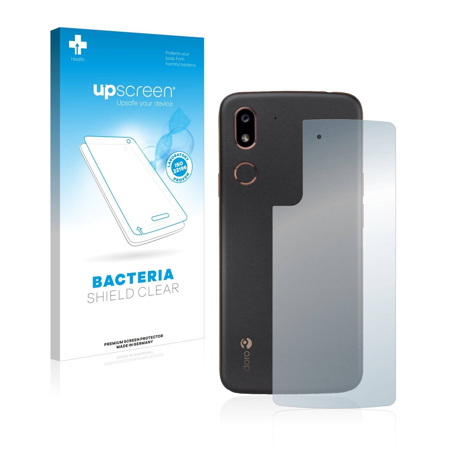 upscreen Bacteria Shield Clear Premium Antibakterielle Displayschutzfolie für Doro 8080
