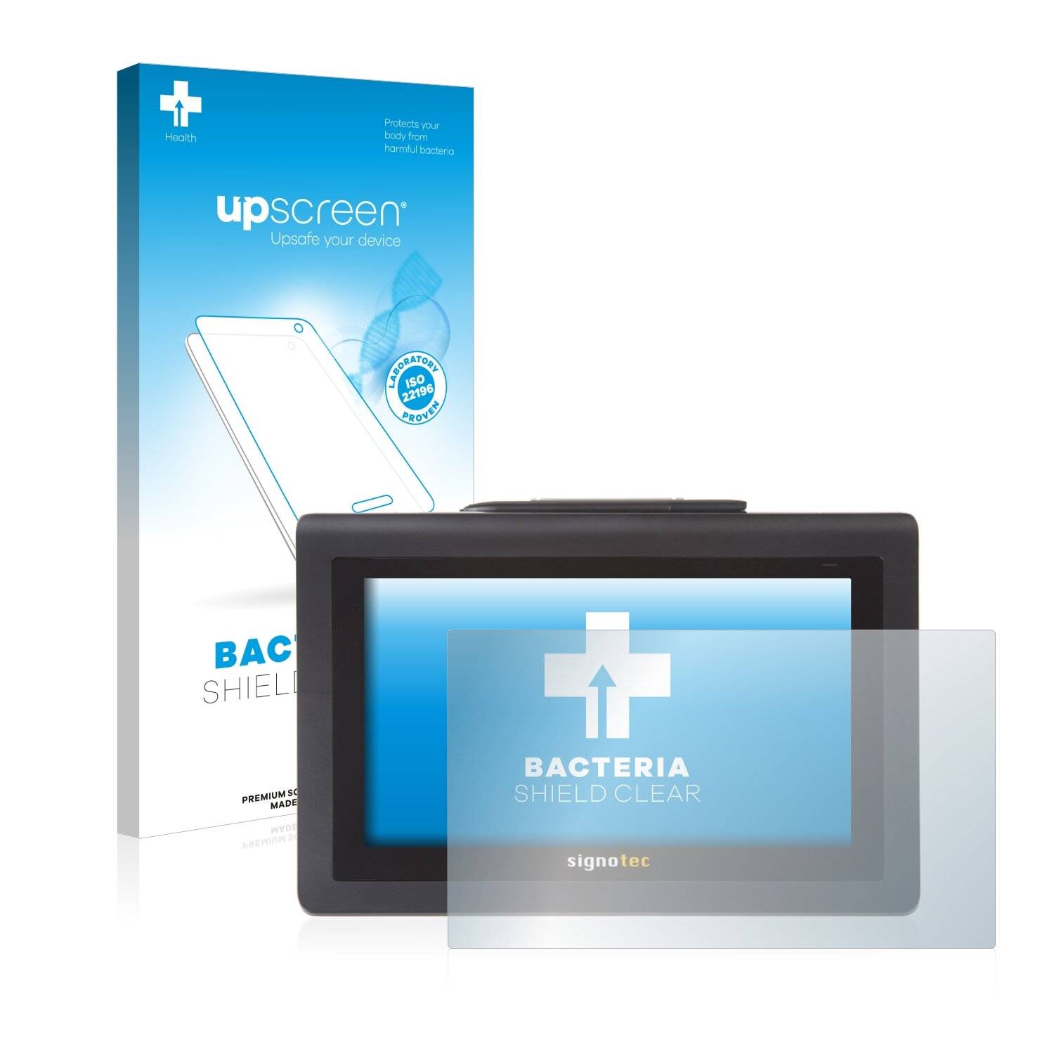 upscreen Bacteria Shield Clear Premium Antibakterielle Displayschutzfolie für Signotec