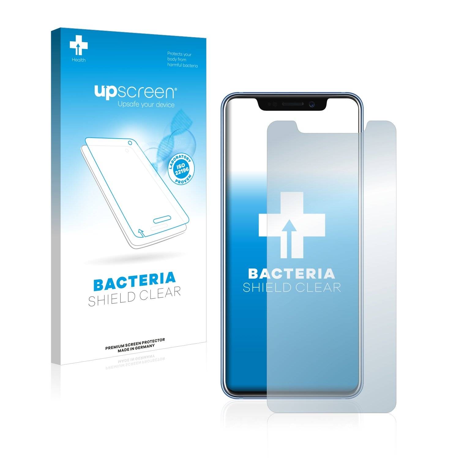 upscreen Bacteria Shield Clear Premium Antibakterielle Displayschutzfolie für ZTE Axon 9