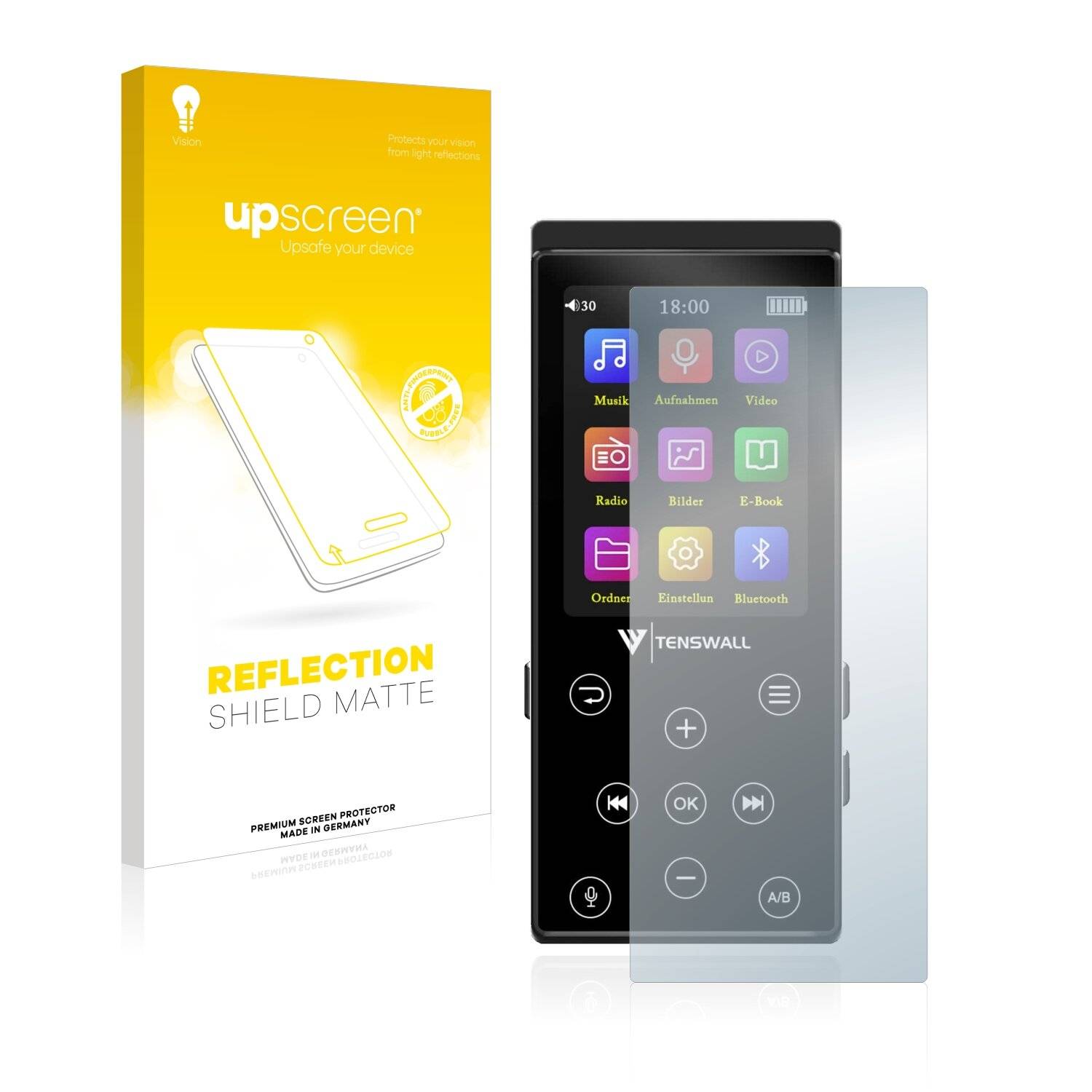 upscreen Reflection Shield Matte Premium Displayschutzfolie für Tenswall