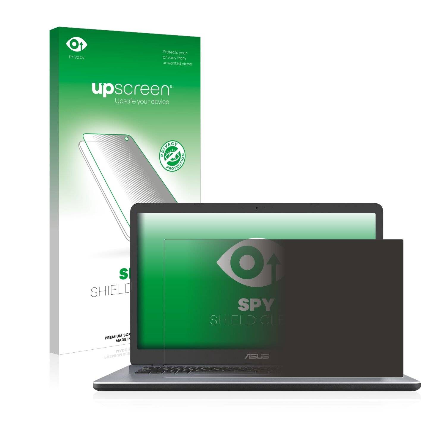 upscreen Spy Shield Clear Premium Blickschutzfolie für Asus