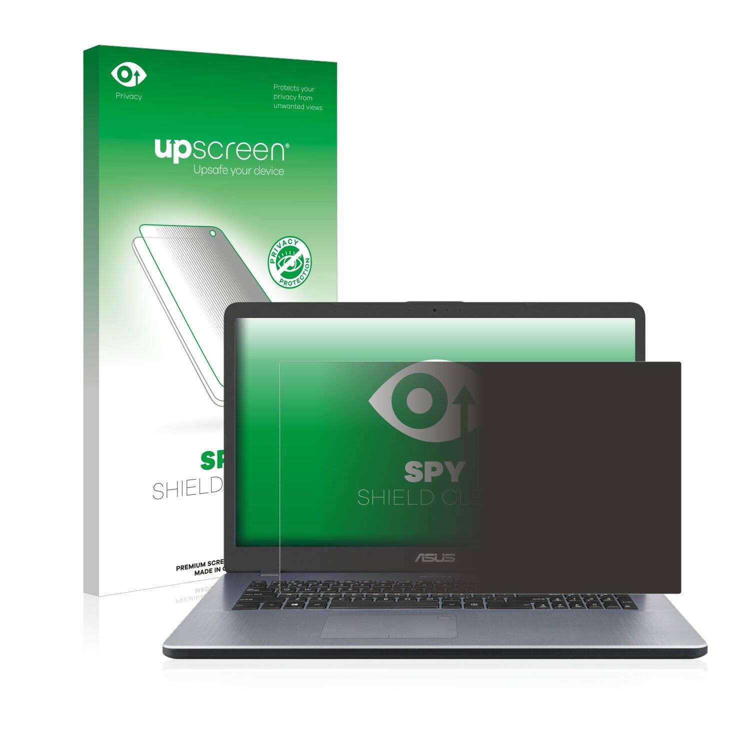 upscreen Spy Shield Clear Premium Blickschutzfolie für Asus VivoBook 17