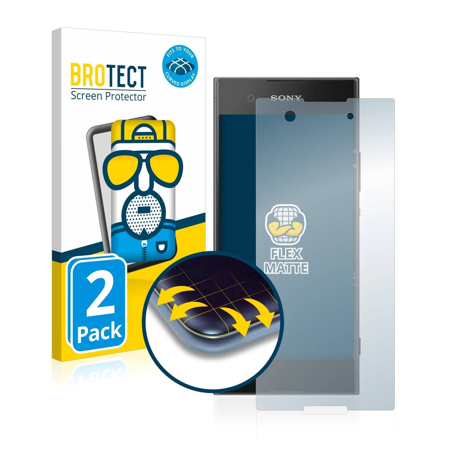 2x BROTECT Flex Matte Full-Cover Displayschutzfolie für Sony Xperia