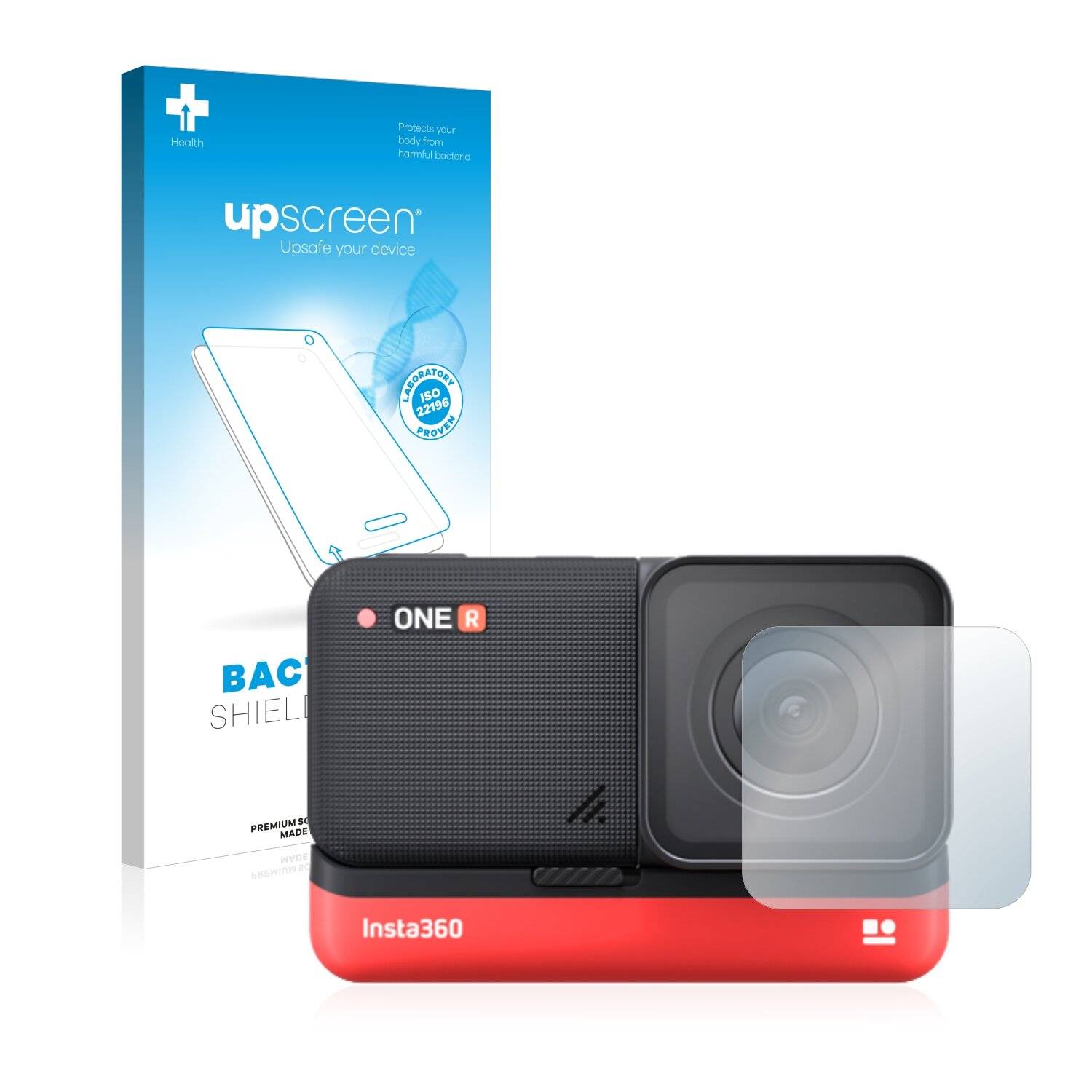 upscreen Bacteria Shield Clear Premium Antibakterielle Displayschutzfolie für Insta360 One R