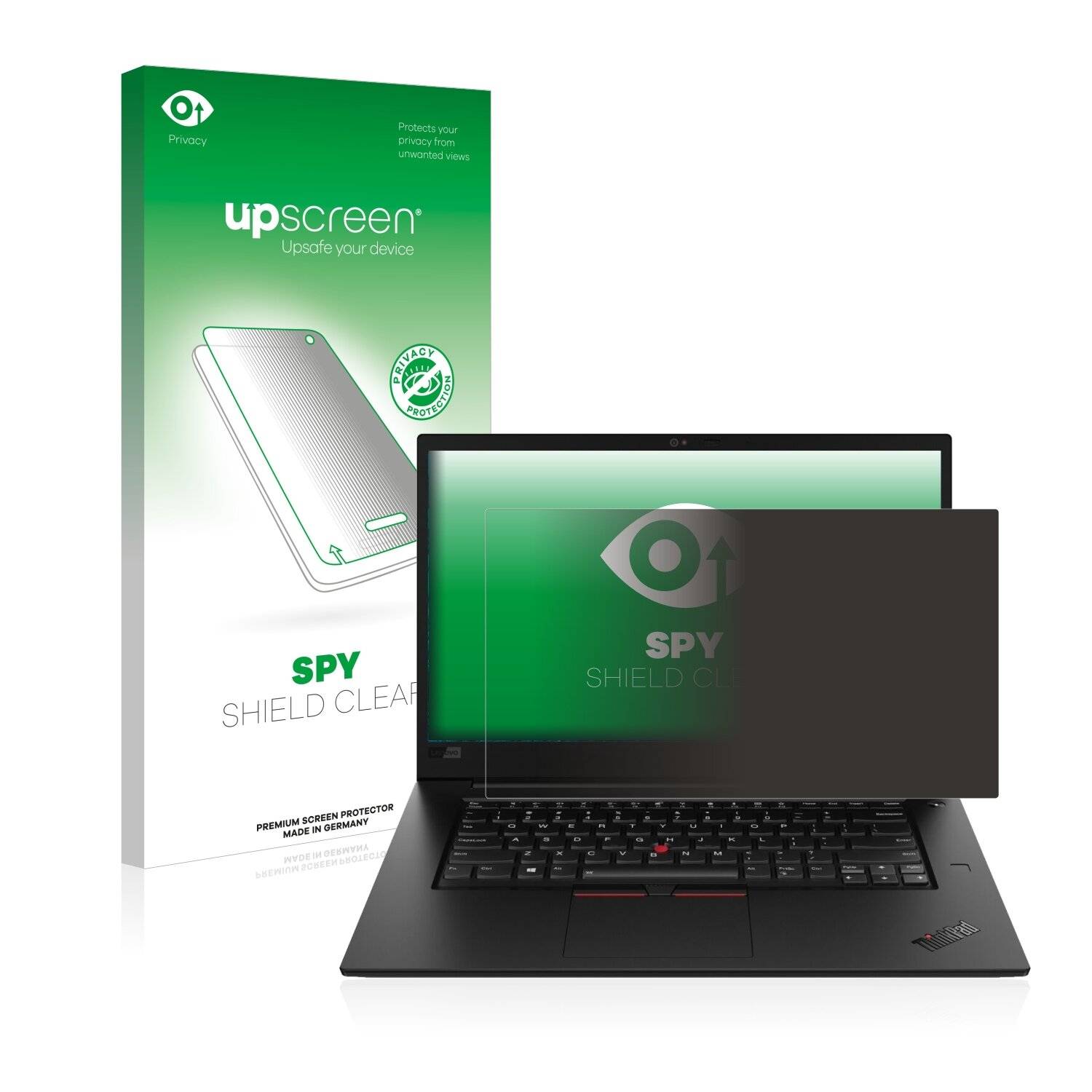 upscreen Spy Shield Clear Premium Blickschutzfolie für Lenovo ThinkPad X1 Extreme 15 (2.