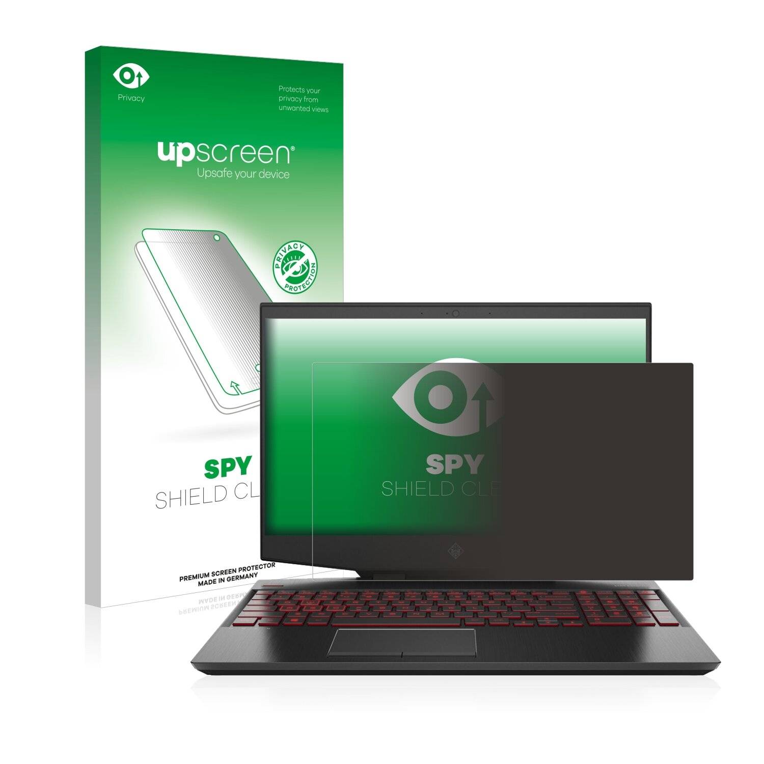 upscreen Spy Shield Clear Premium Blickschutzfolie für HP Omen