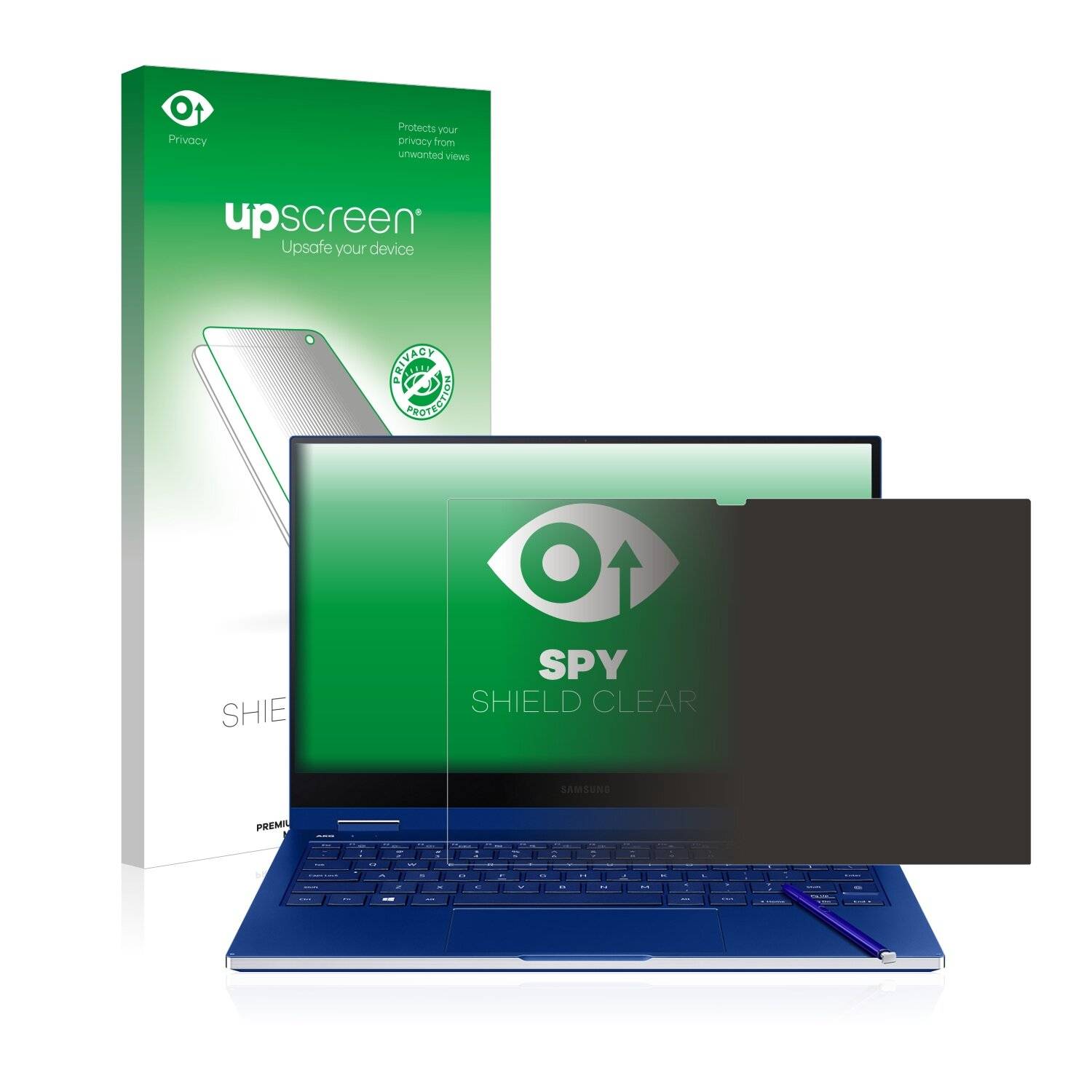 upscreen Spy Shield Clear Premium Blickschutzfolie für Samsung Galaxy Book Flex