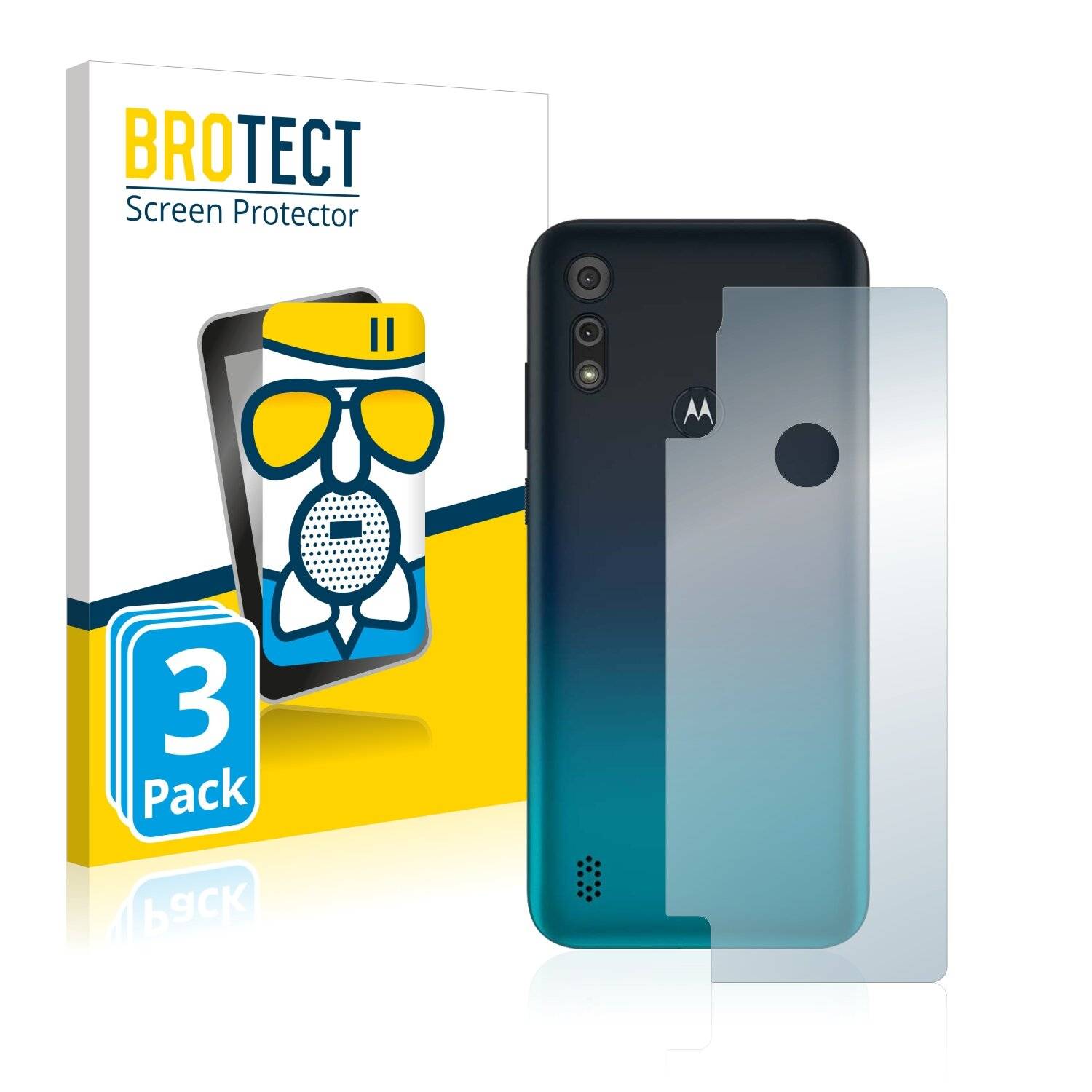 3x BROTECT AirGlass Matte Schutzglas Folie für Motorola Moto E6s