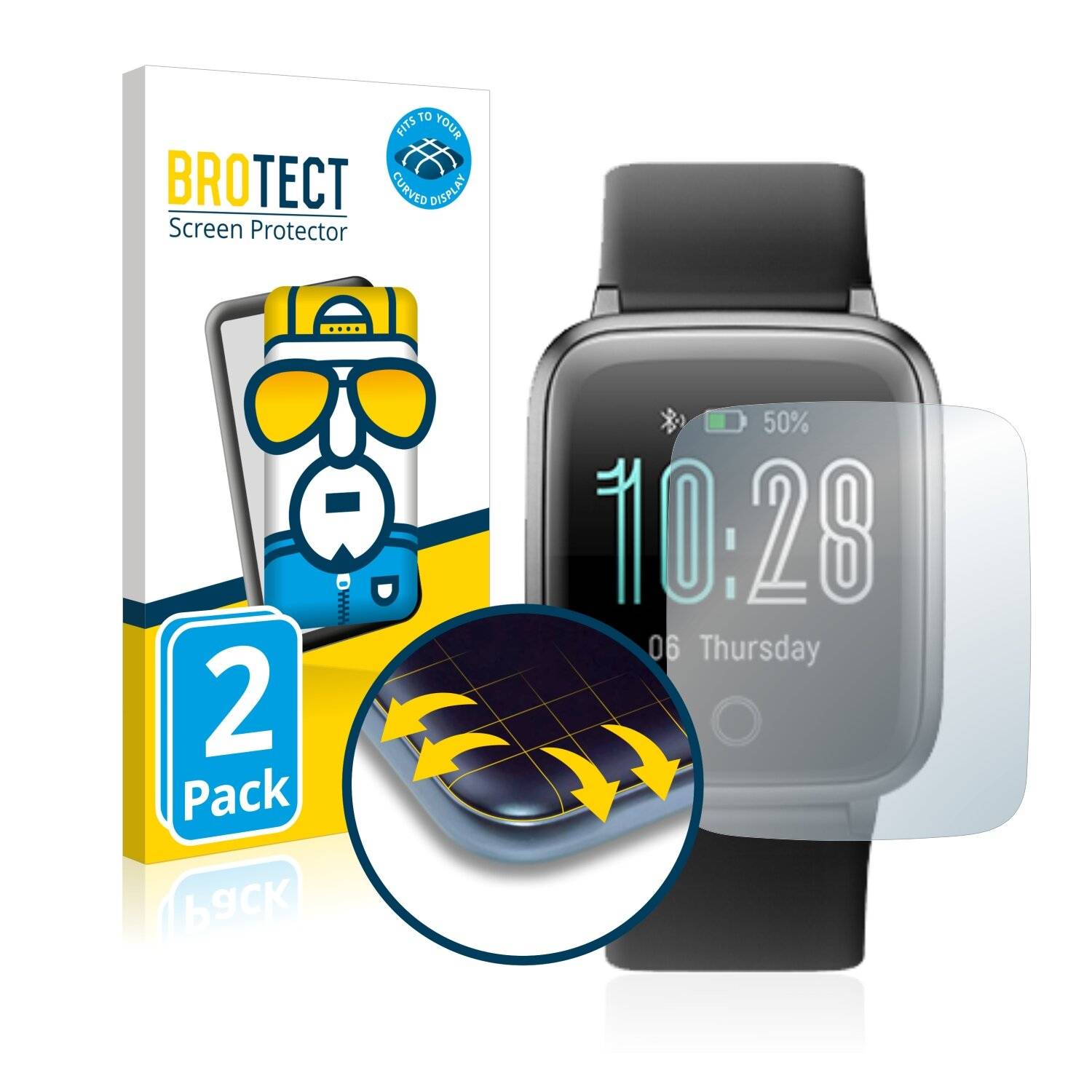 2x BROTECT Flex Full-Cover Displayschutzfolie für GRDE
