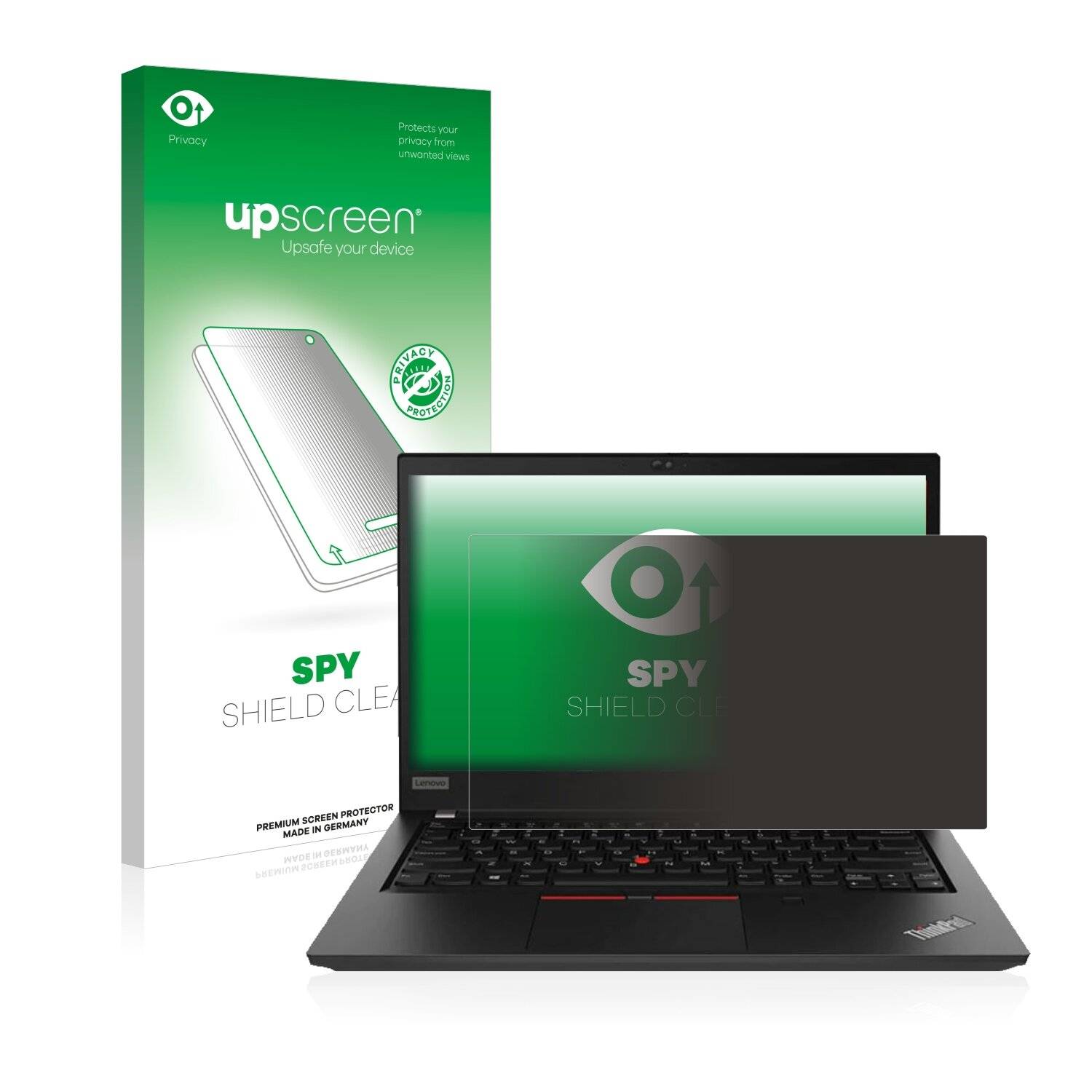 upscreen Spy Shield Clear Premium Blickschutzfolie für Lenovo ThinkPad T495