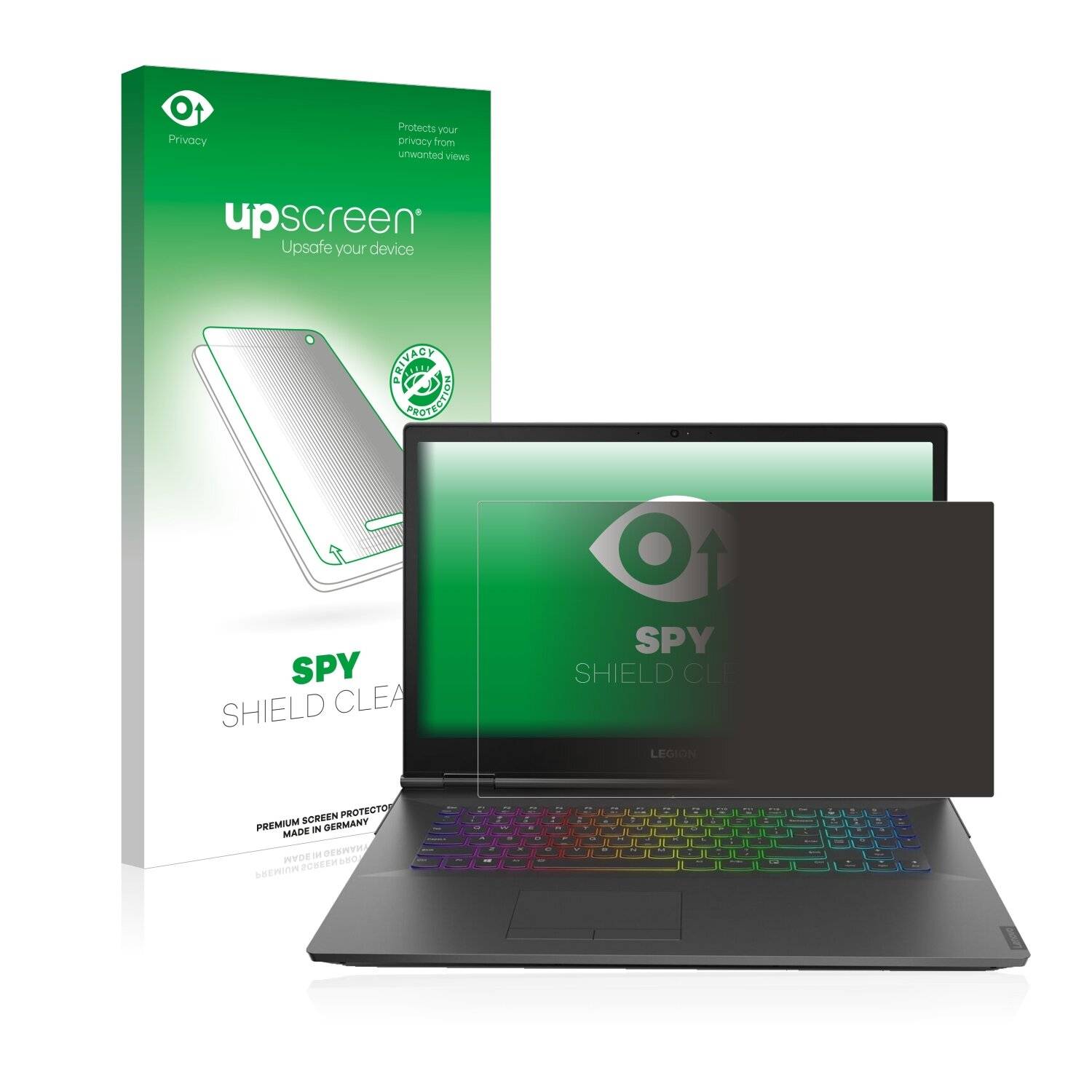 upscreen Spy Shield Clear Premium Blickschutzfolie für Lenovo Legion Y740