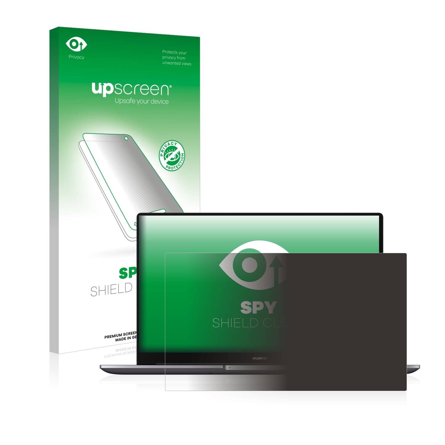 upscreen Spy Shield Clear Premium Blickschutzfolie für Huawei MateBook D 15