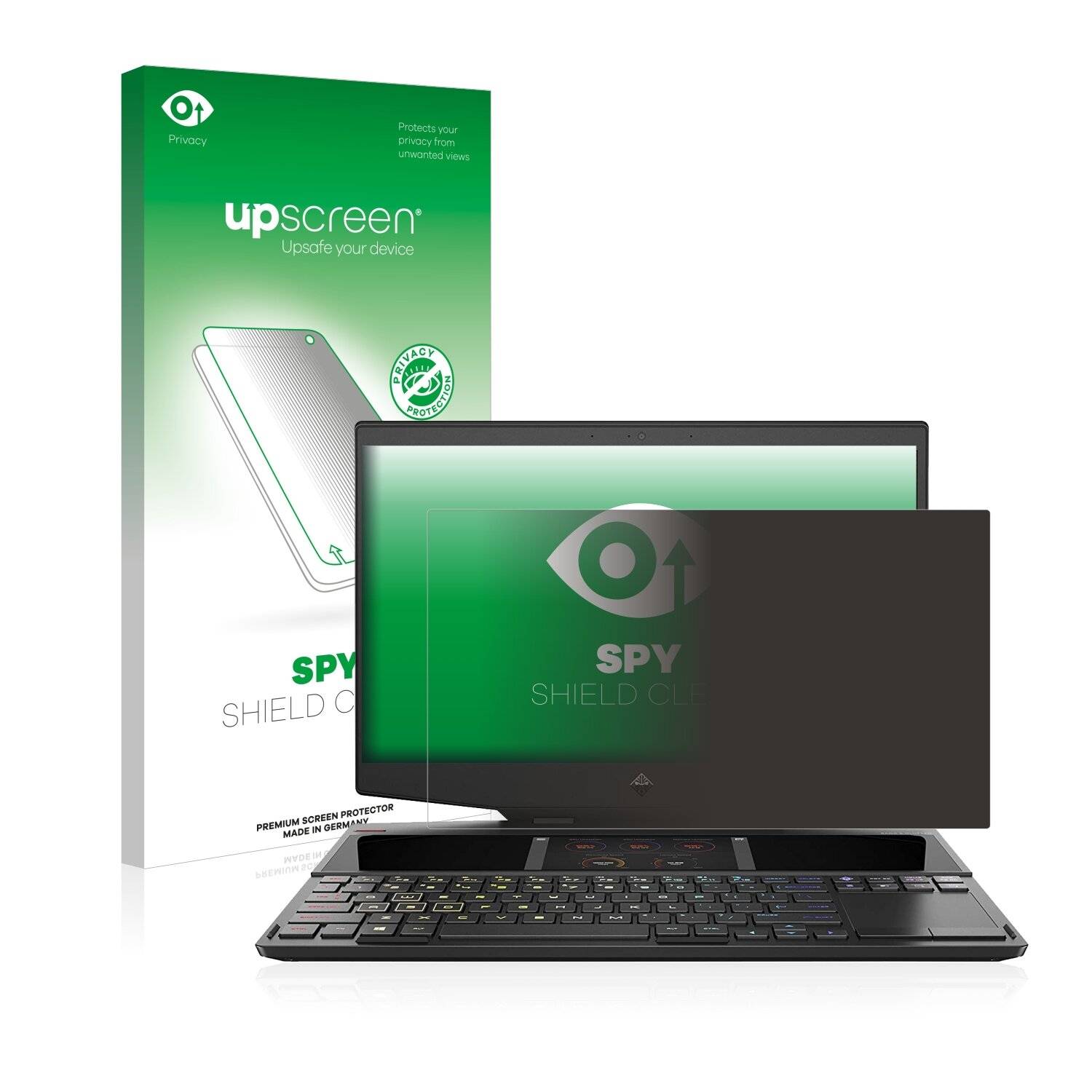 upscreen Spy Shield Clear Premium Blickschutzfolie für HP Omen X 2S