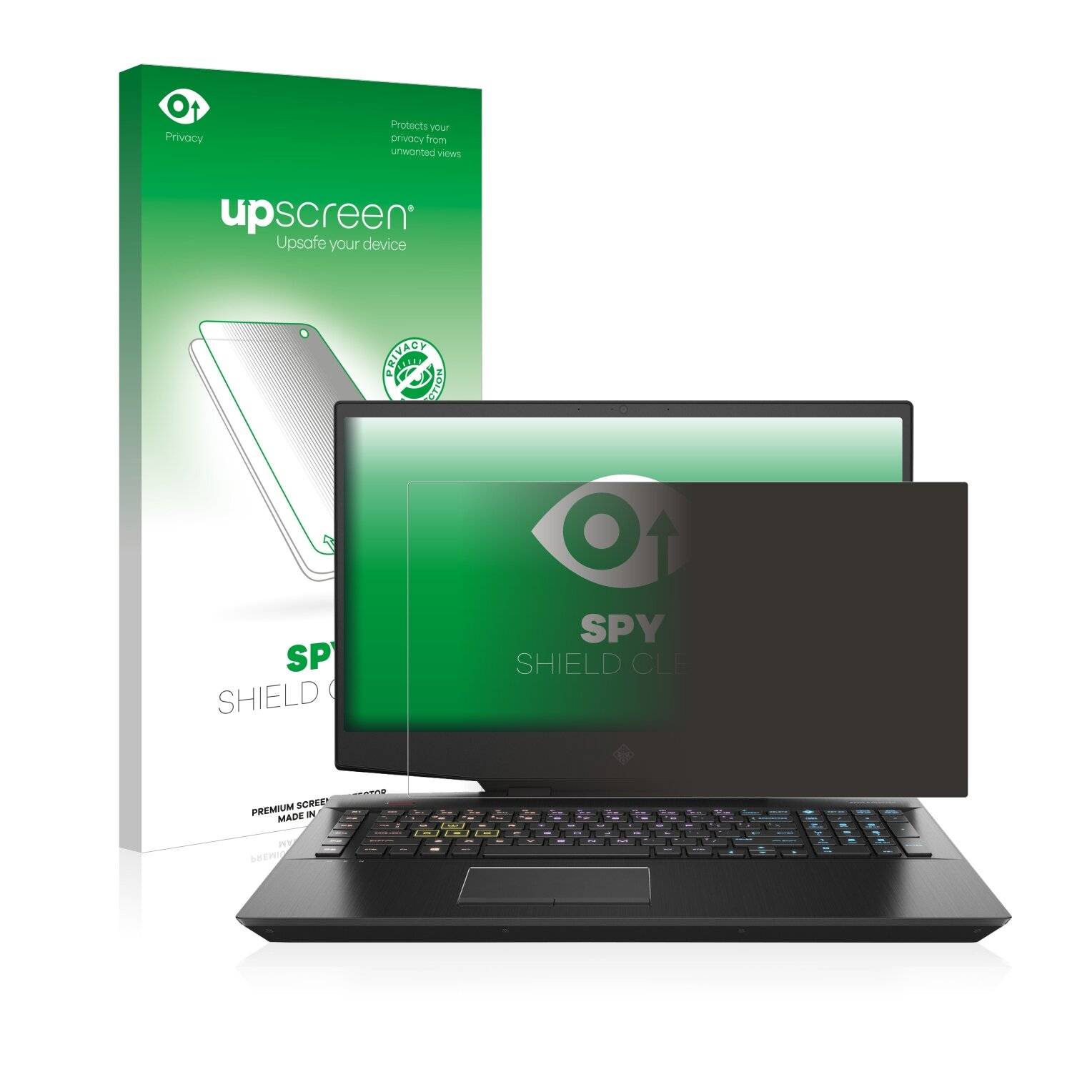 upscreen Spy Shield Clear Premium Blickschutzfolie für HP Omen