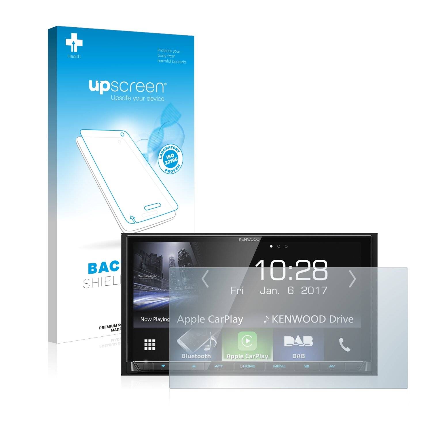 upscreen Bacteria Shield Clear Premium Antibakterielle Displayschutzfolie für Kenwood
