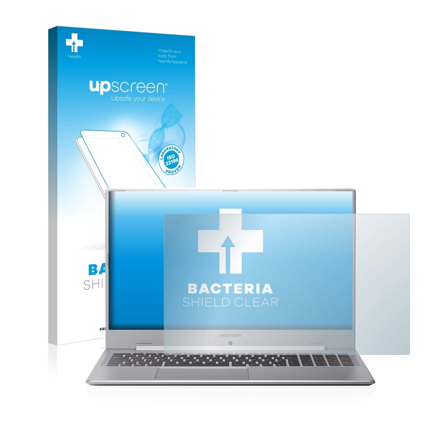 upscreen Bacteria Shield Clear Premium Antibakterielle Displayschutzfolie für Medion Akoya