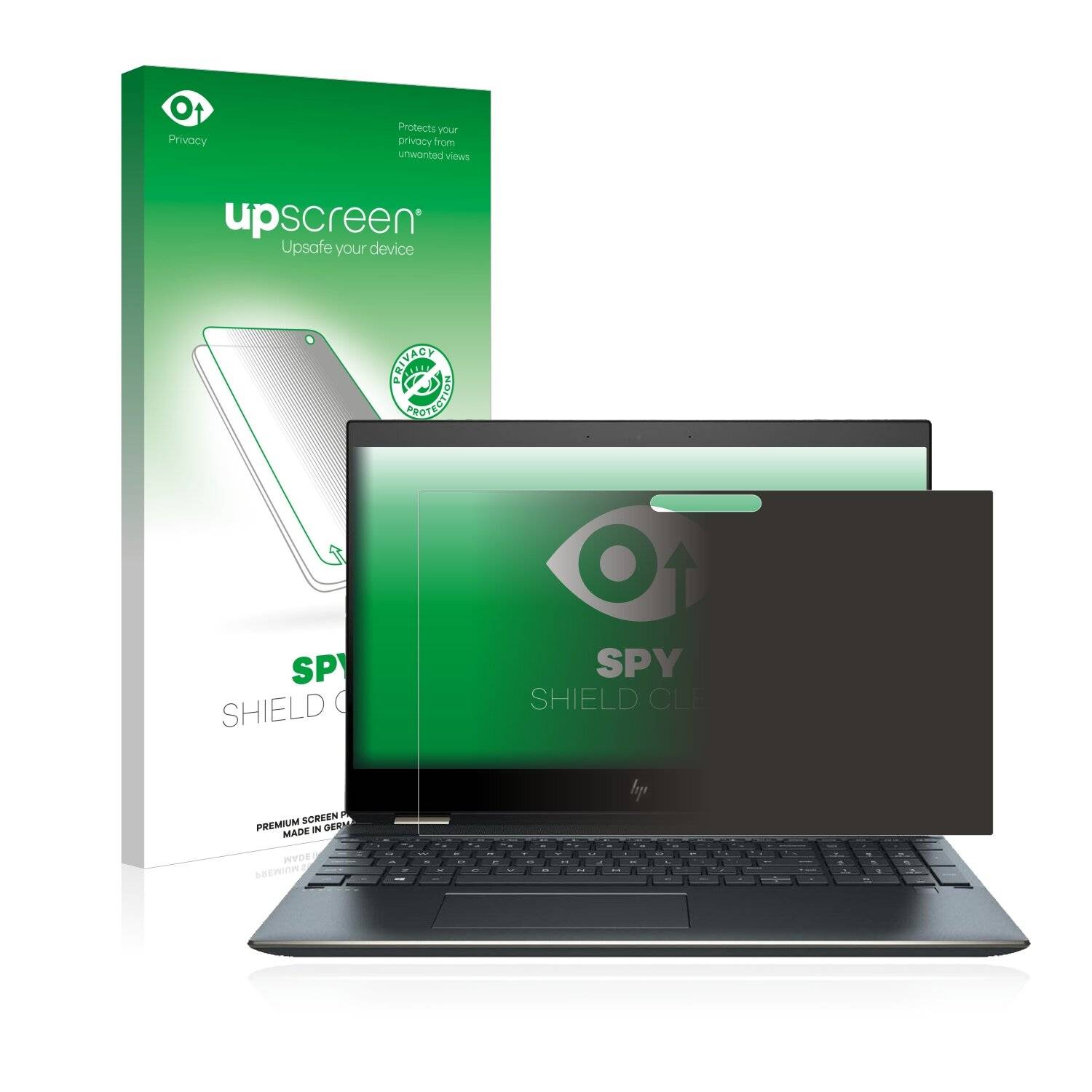 upscreen Spy Shield Clear Premium Blickschutzfolie für HP Spectre x360