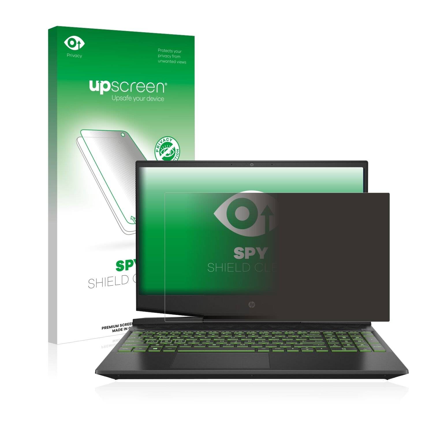 upscreen Spy Shield Clear Premium Blickschutzfolie für HP Omen