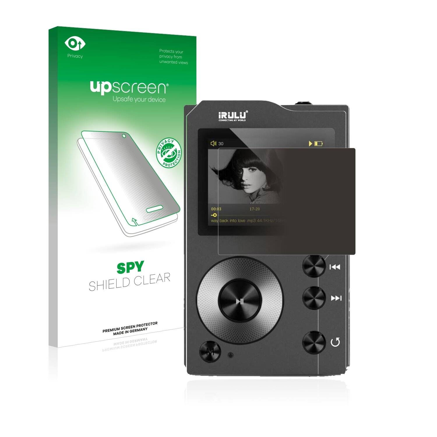upscreen Spy Shield Clear Premium Blickschutzfolie für Surfans