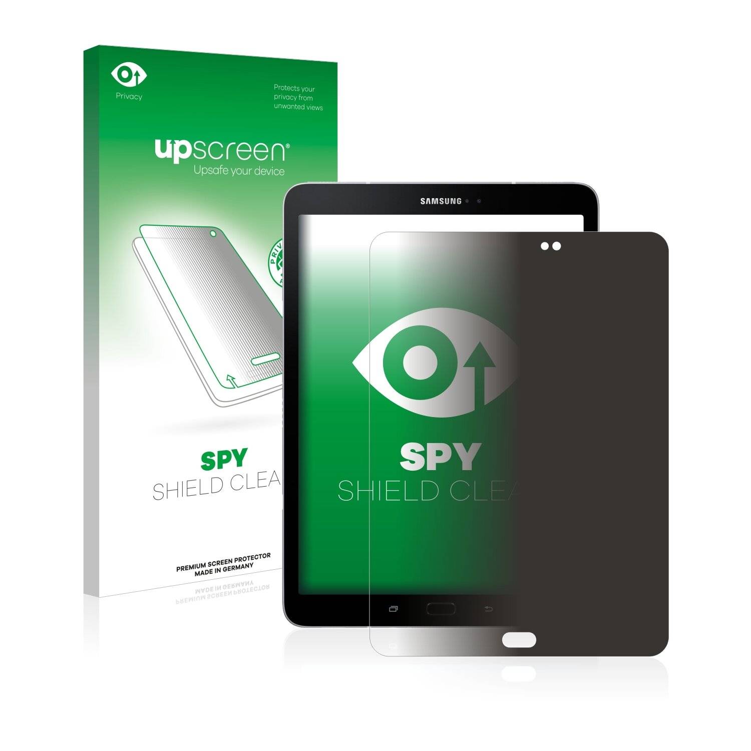upscreen Spy Shield Clear Premium Blickschutzfolie für Samsung Galaxy Tab