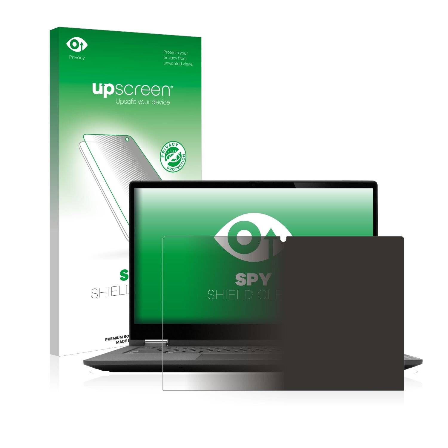 upscreen Spy Shield Clear Premium Blickschutzfolie für Lenovo IdeaPad Flex 5