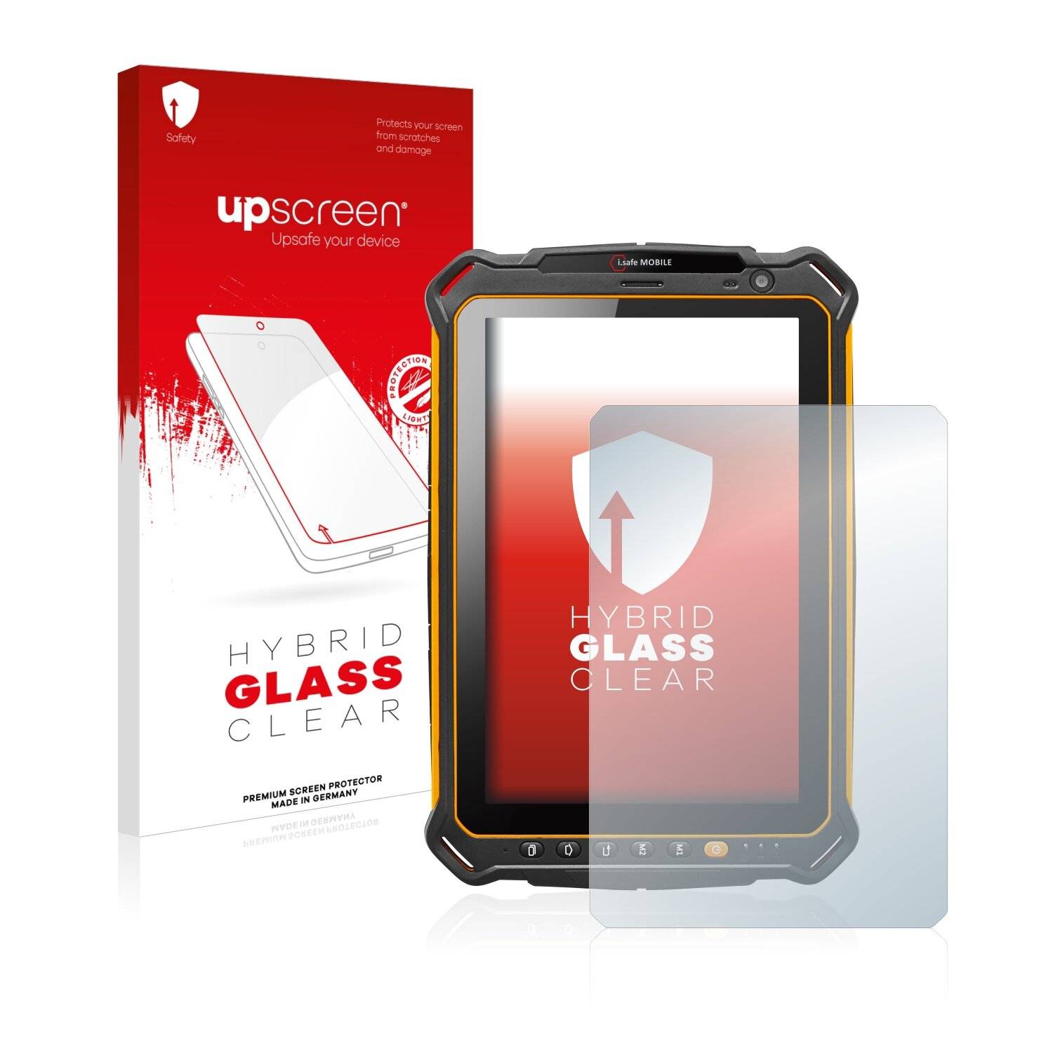 upscreen Hybrid Glass Clear Premium Schutzglas Folie für i.safe
