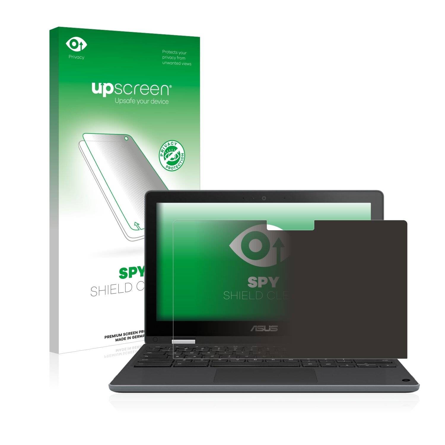 upscreen Spy Shield Clear Premium Blickschutzfolie für Asus Chromebook Flip