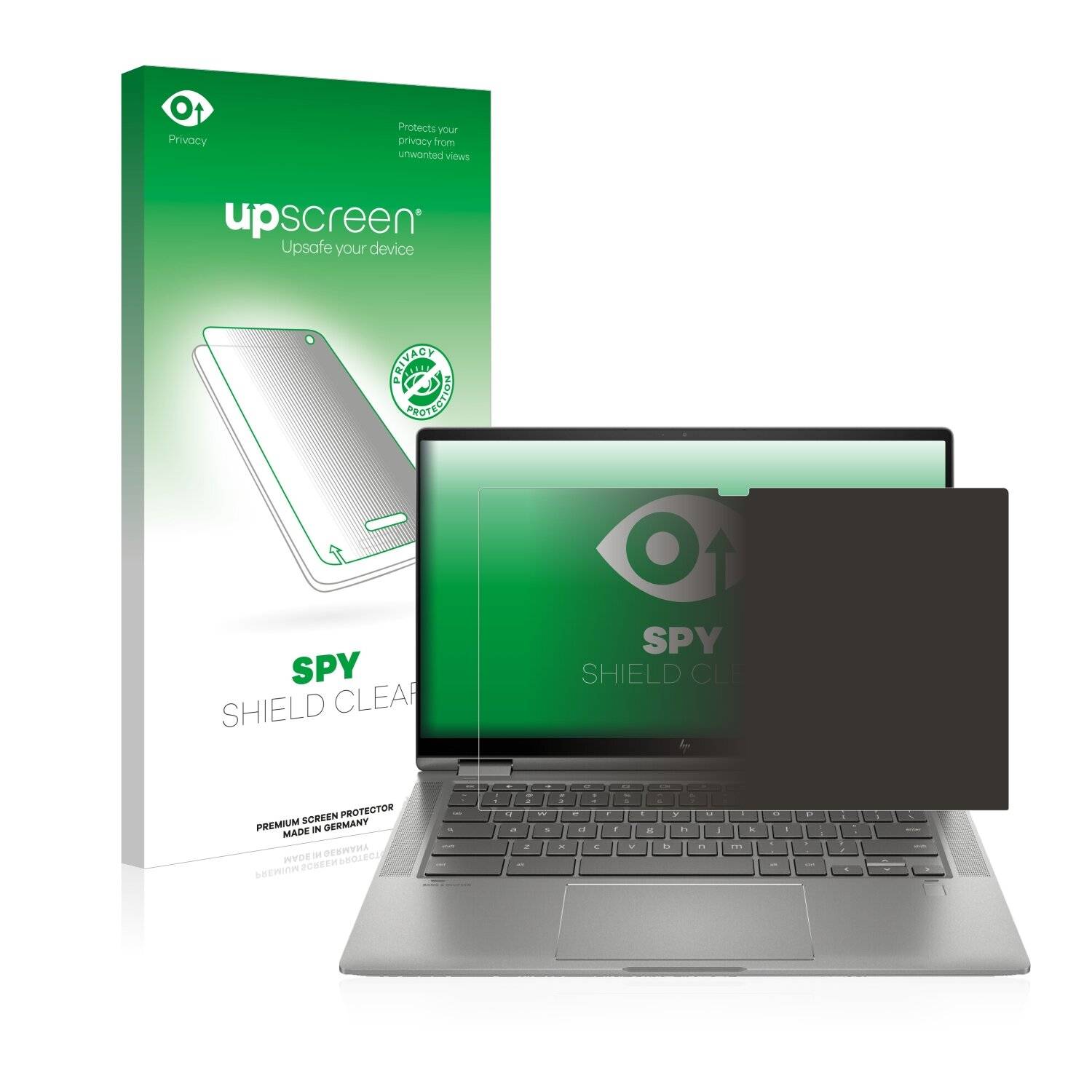 upscreen Spy Shield Clear Premium Blickschutzfolie für HP Chromebook x360