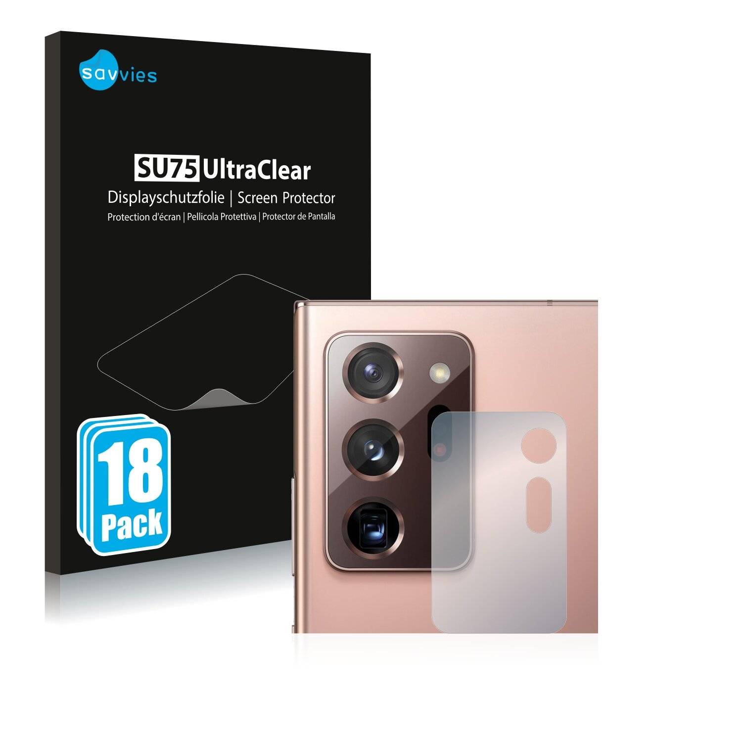 18x Savvies SU75 Displayschutzfolie für Samsung Galaxy Note 20 Ultra (NUR