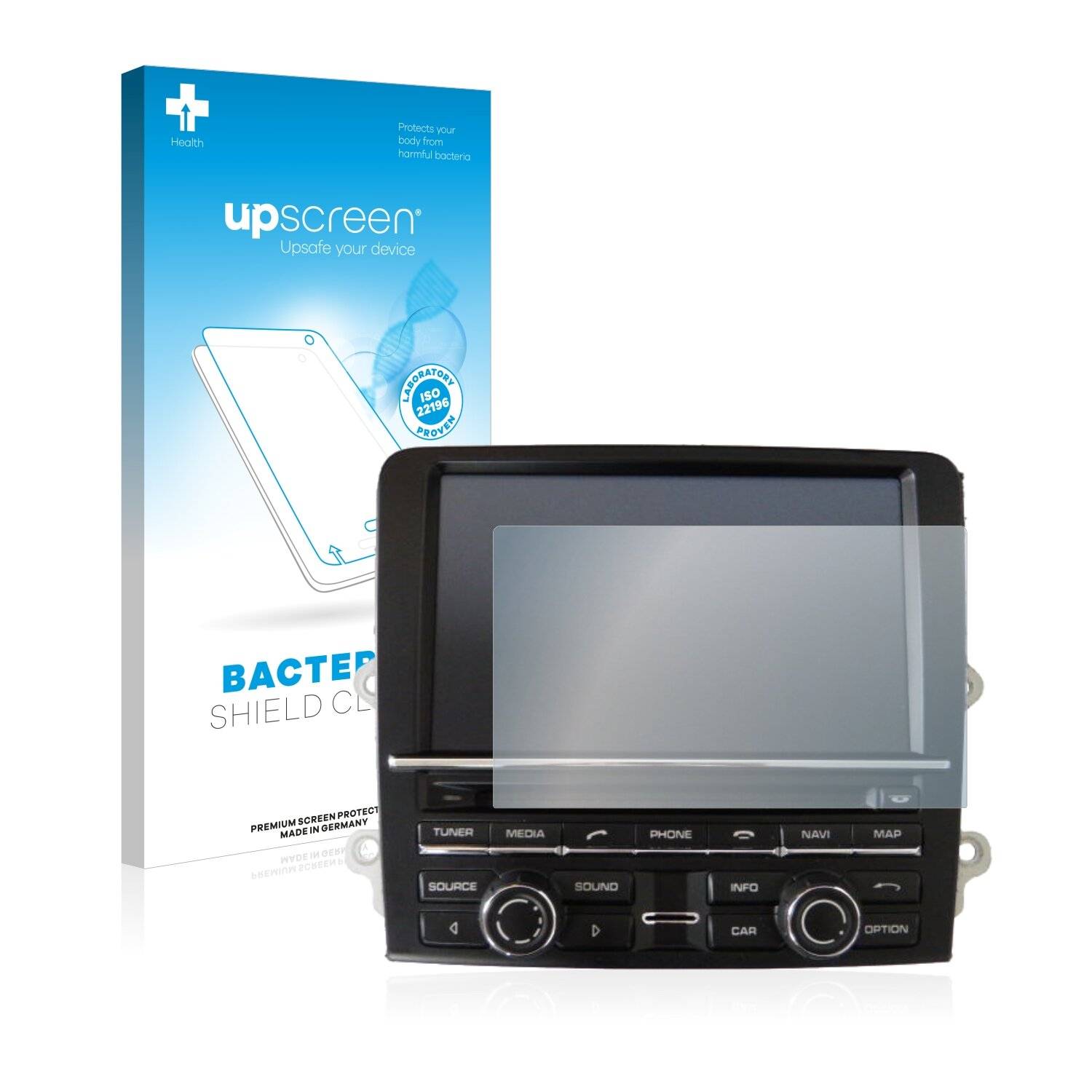 upscreen Bacteria Shield Clear Premium Antibakterielle Displayschutzfolie für Porsche