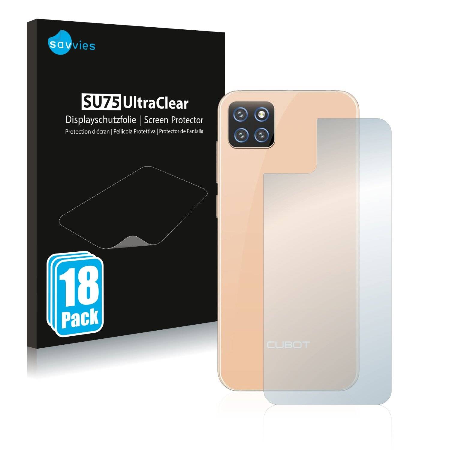 18x Savvies SU75 Displayschutzfolie für Cubot X20 Pro
