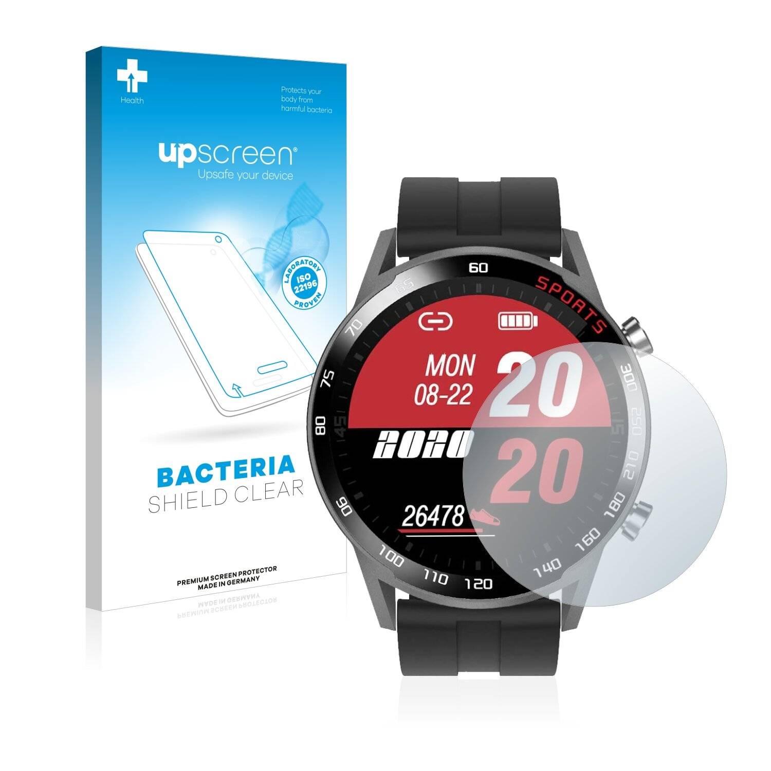 upscreen Bacteria Shield Clear Premium Antibakterielle Displayschutzfolie für BingoFit
