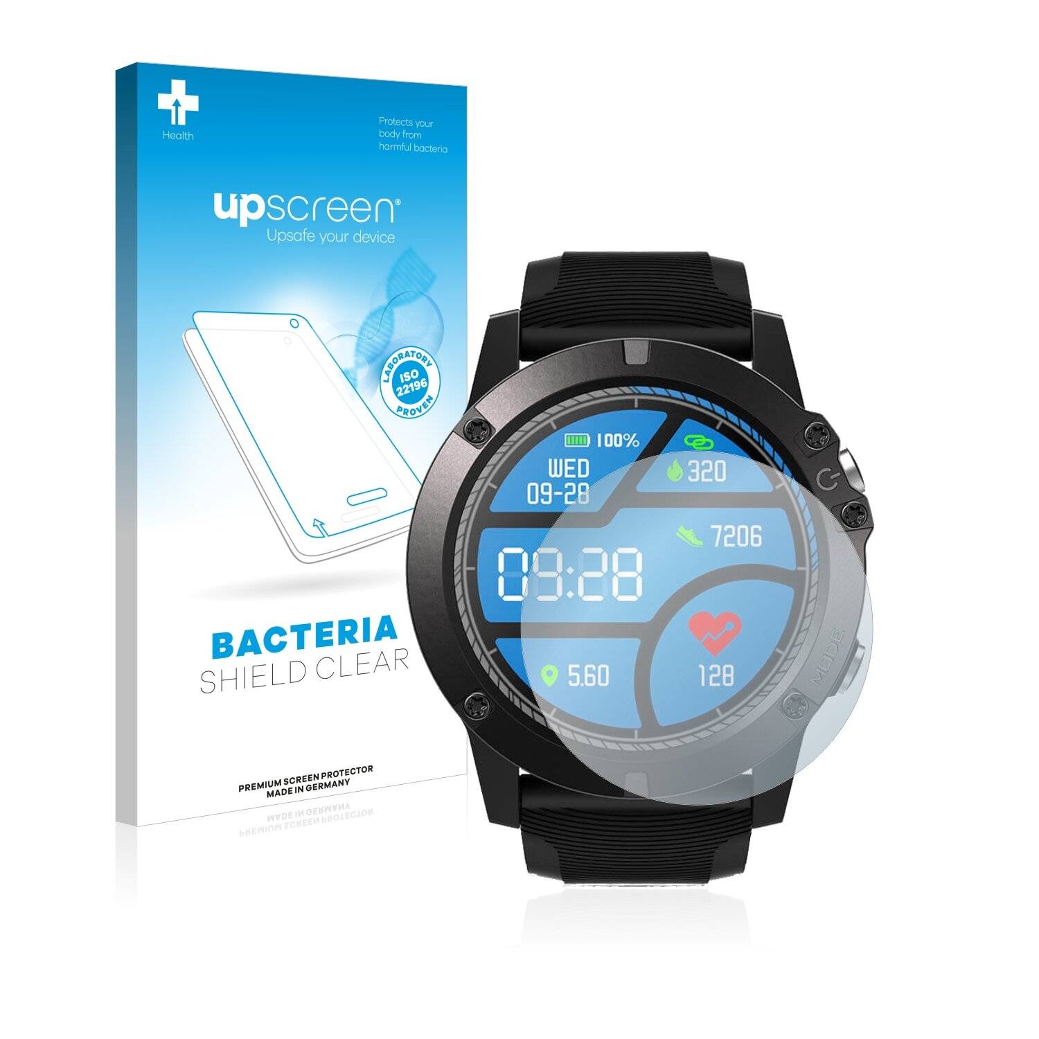 upscreen Bacteria Shield Clear Premium Antibakterielle Displayschutzfolie für Zeblaze Vibe 3