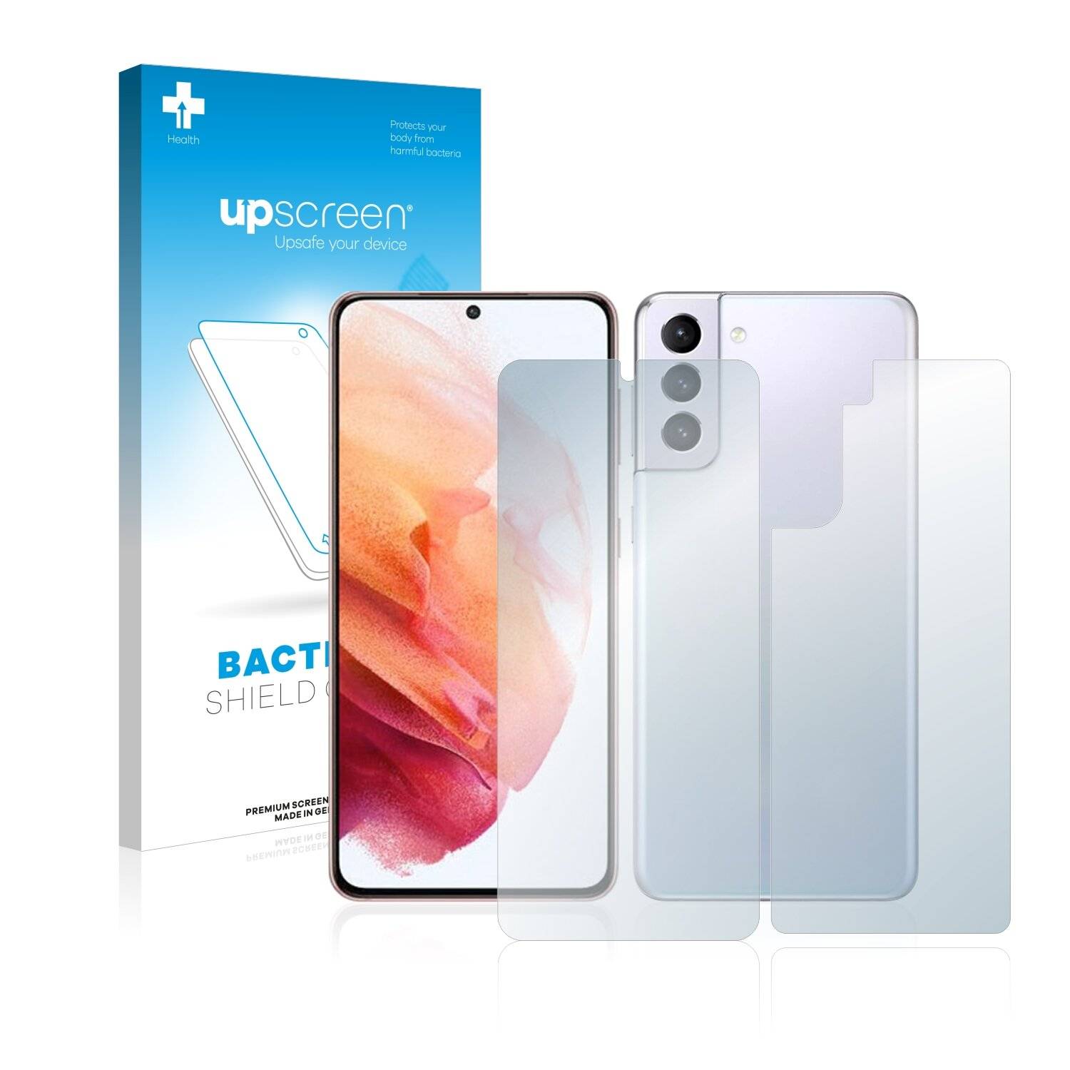 upscreen Bacteria Shield Clear Premium Antibakterielle Displayschutzfolie für Samsung Galaxy